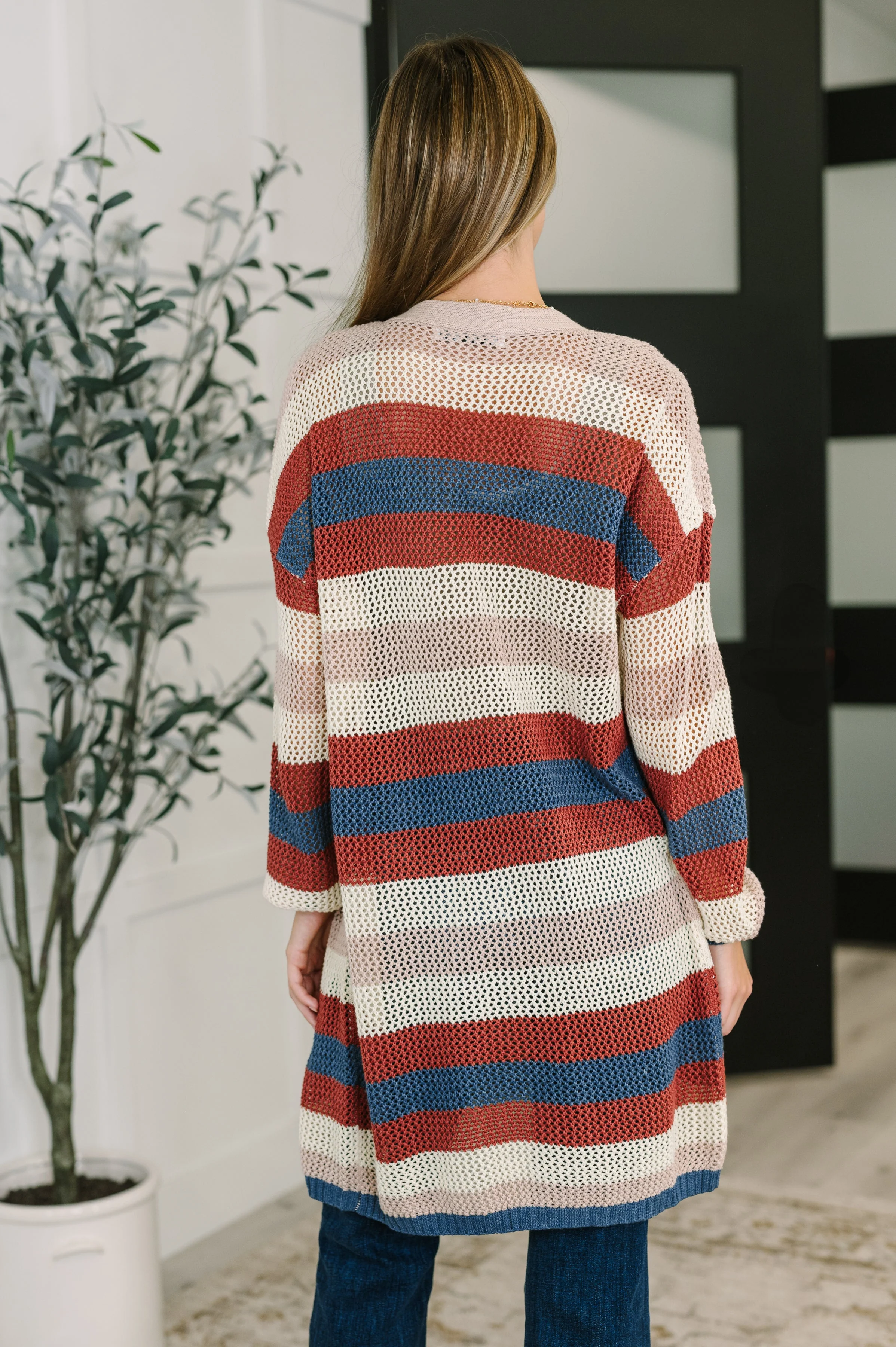 Definitely Dapper Striped Knit Cardigan - Image 5