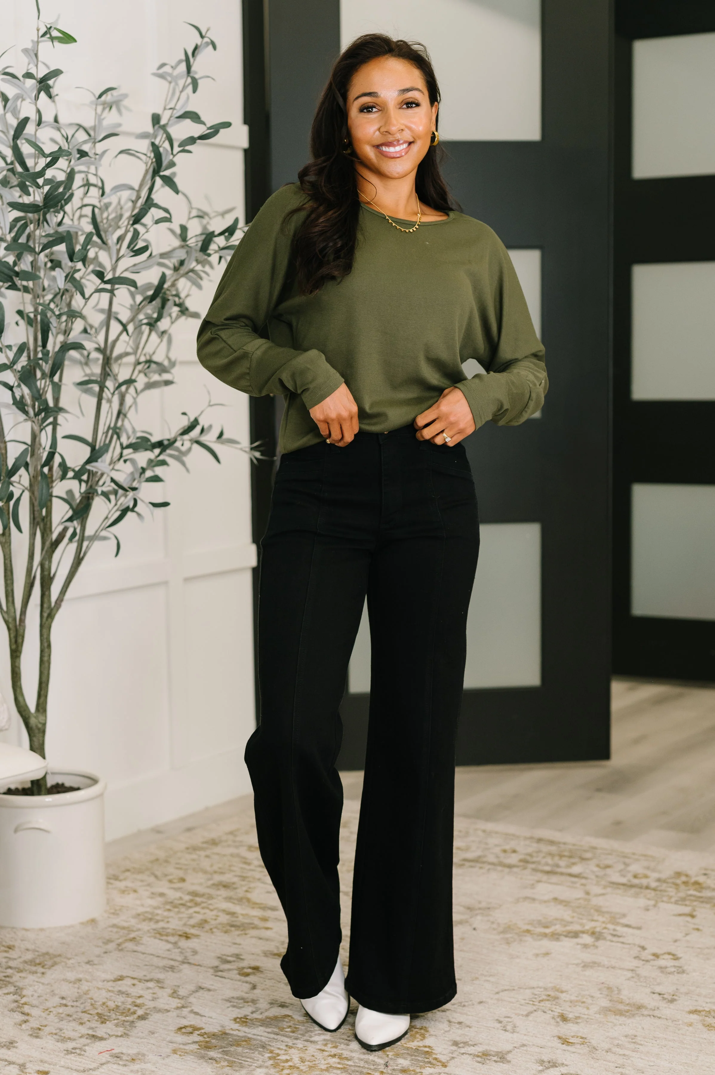 Dinner Plans Dolman Long Sleeve - Image 3