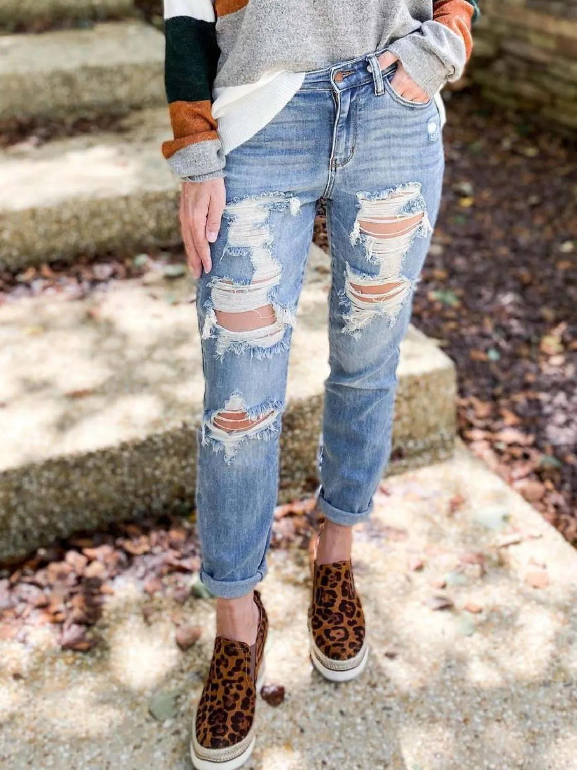 Distressed Skinny Jeans - Image 3