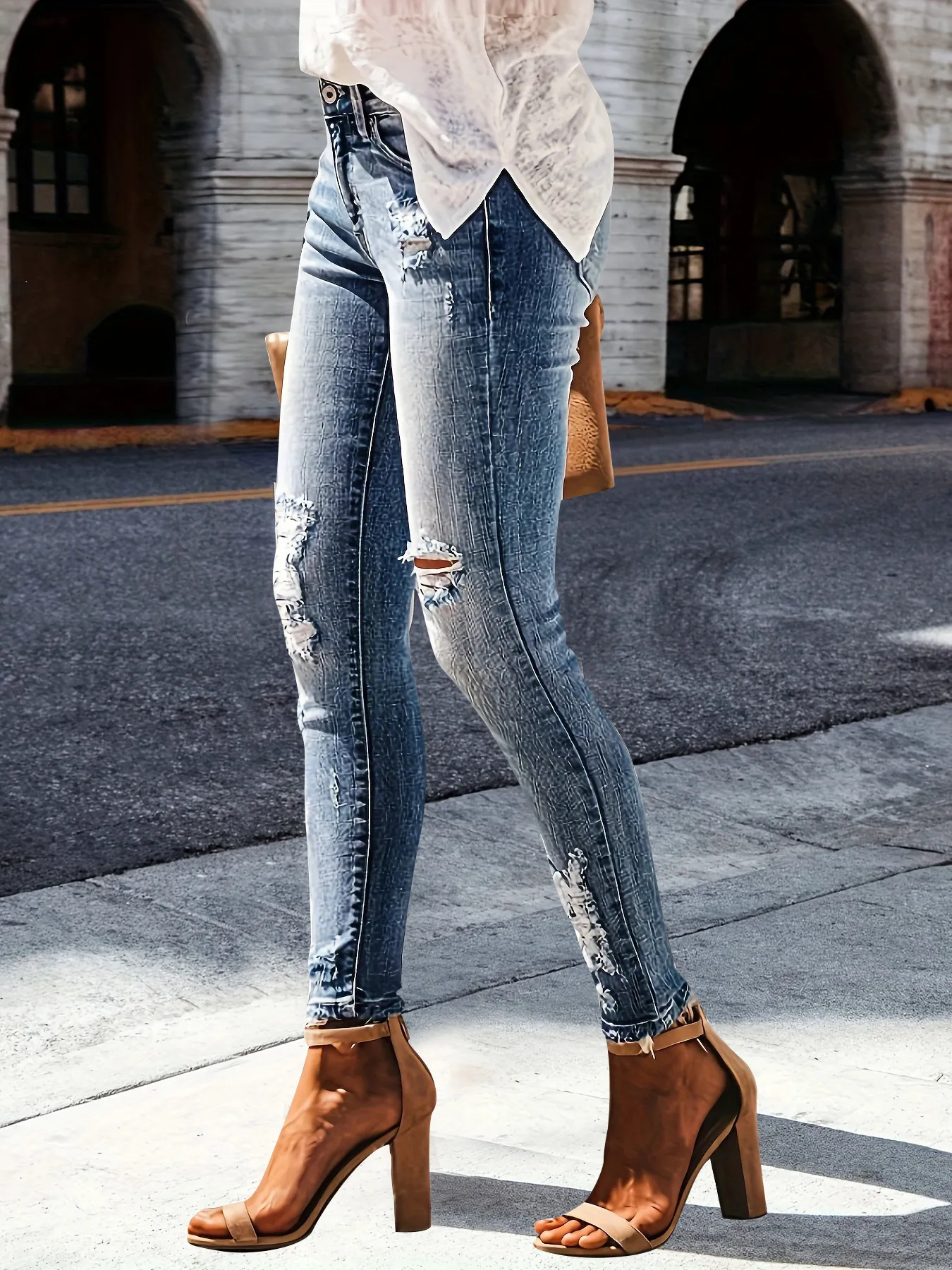 Distressed Skinny Jeans - Image 6