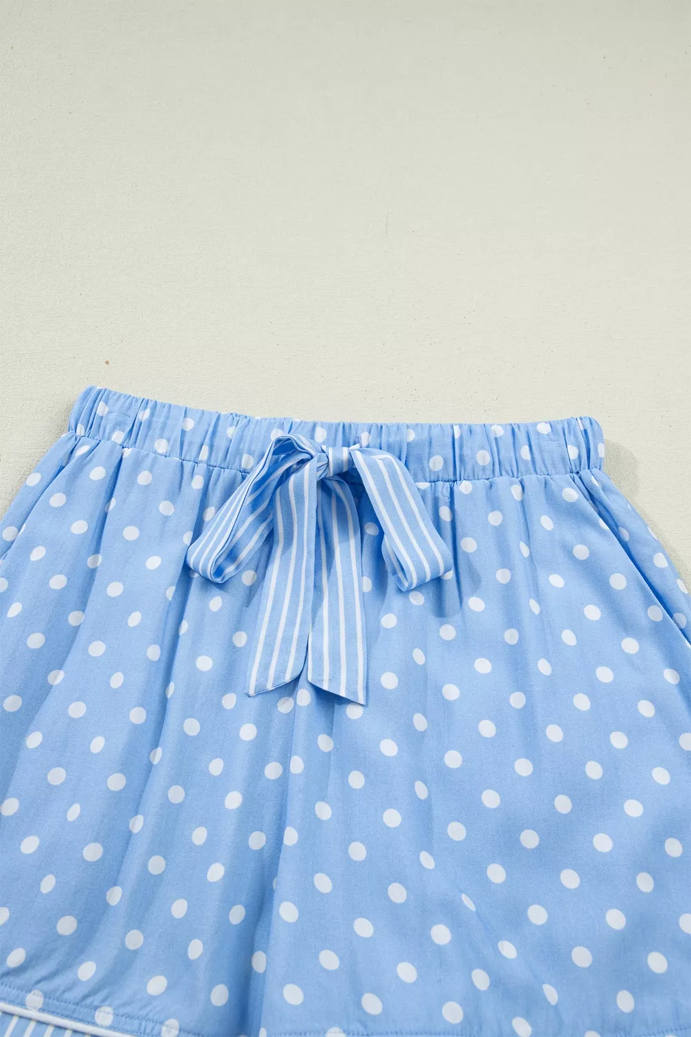 Dotted Print Soft Short Pajama Set - Image 10