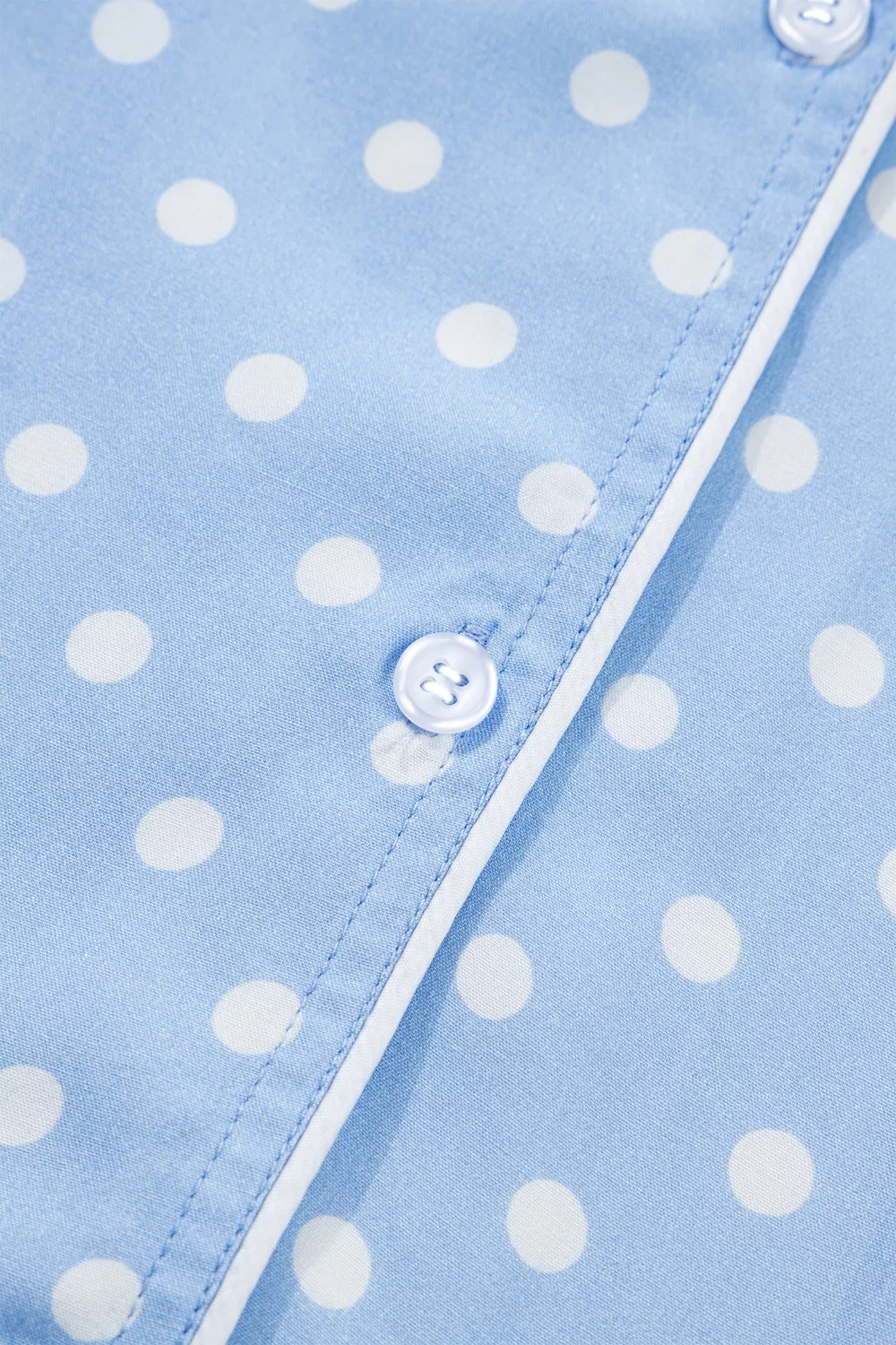 Dotted Print Soft Short Pajama Set - Image 12