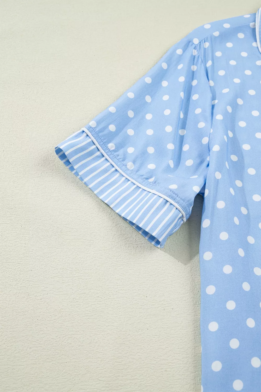 Dotted Print Soft Short Pajama Set - Image 9