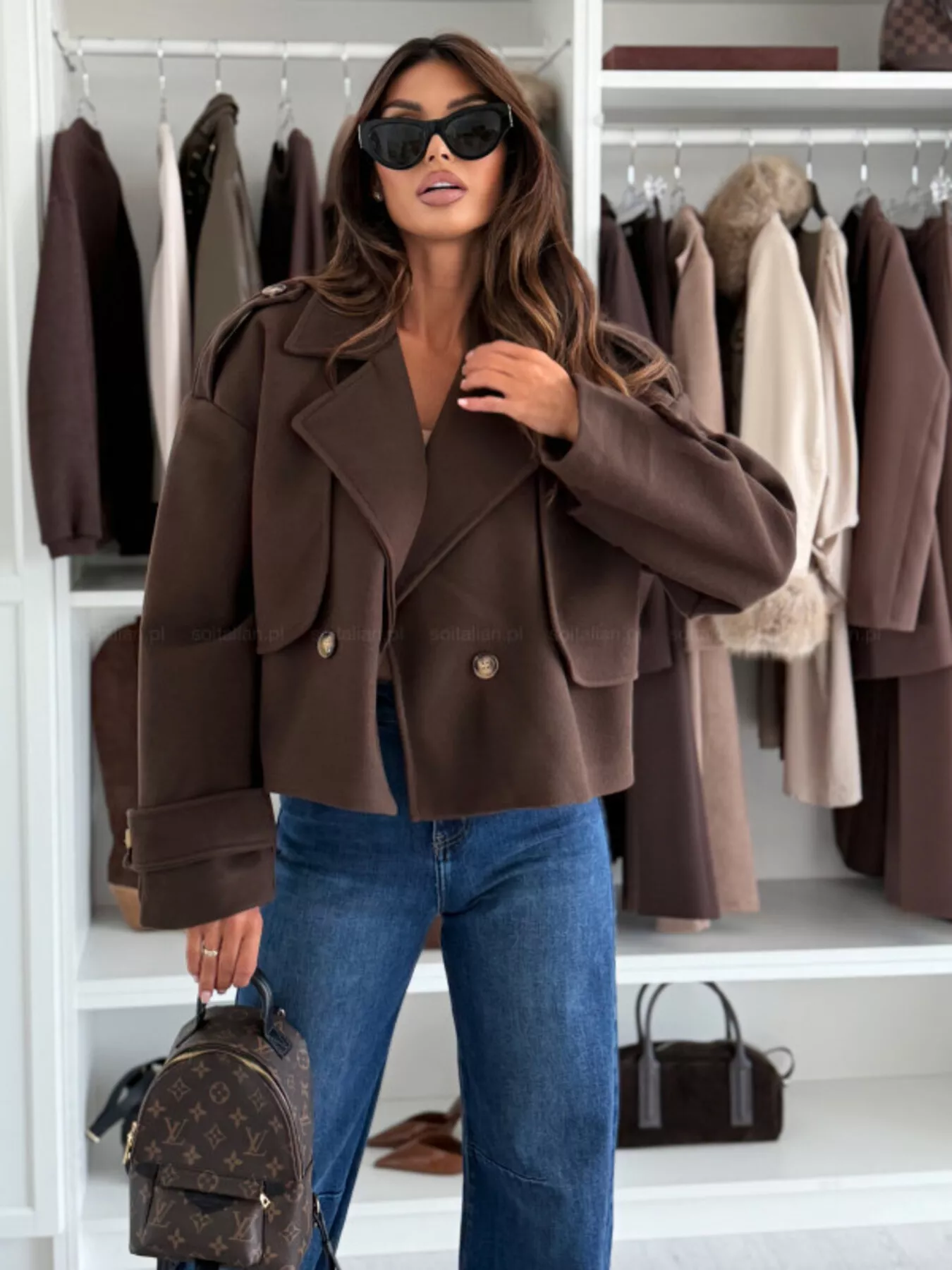 Double-Breasted Cropped Outerwear - Image 10
