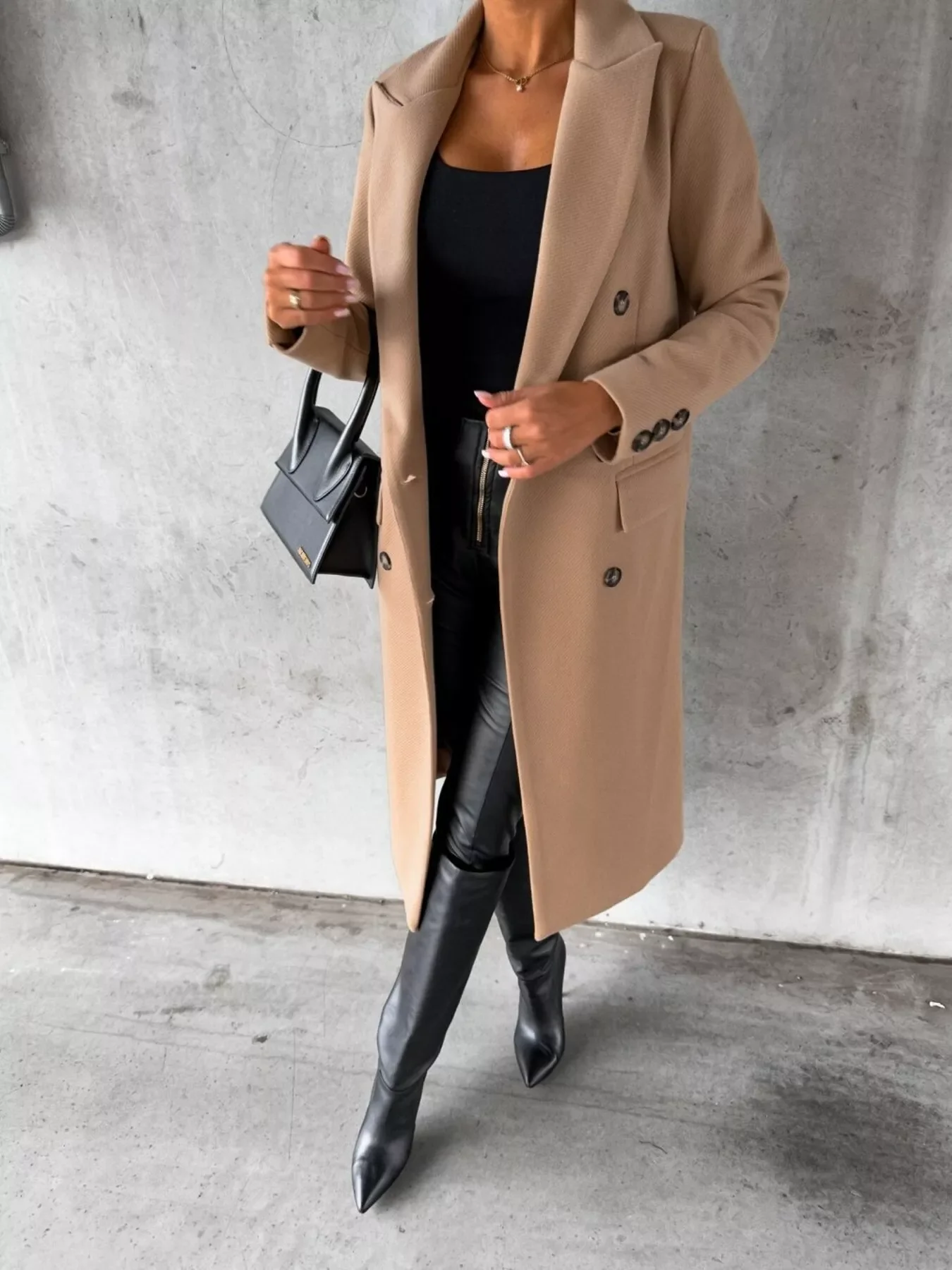 Double-Breasted Longline Coat - Image 8