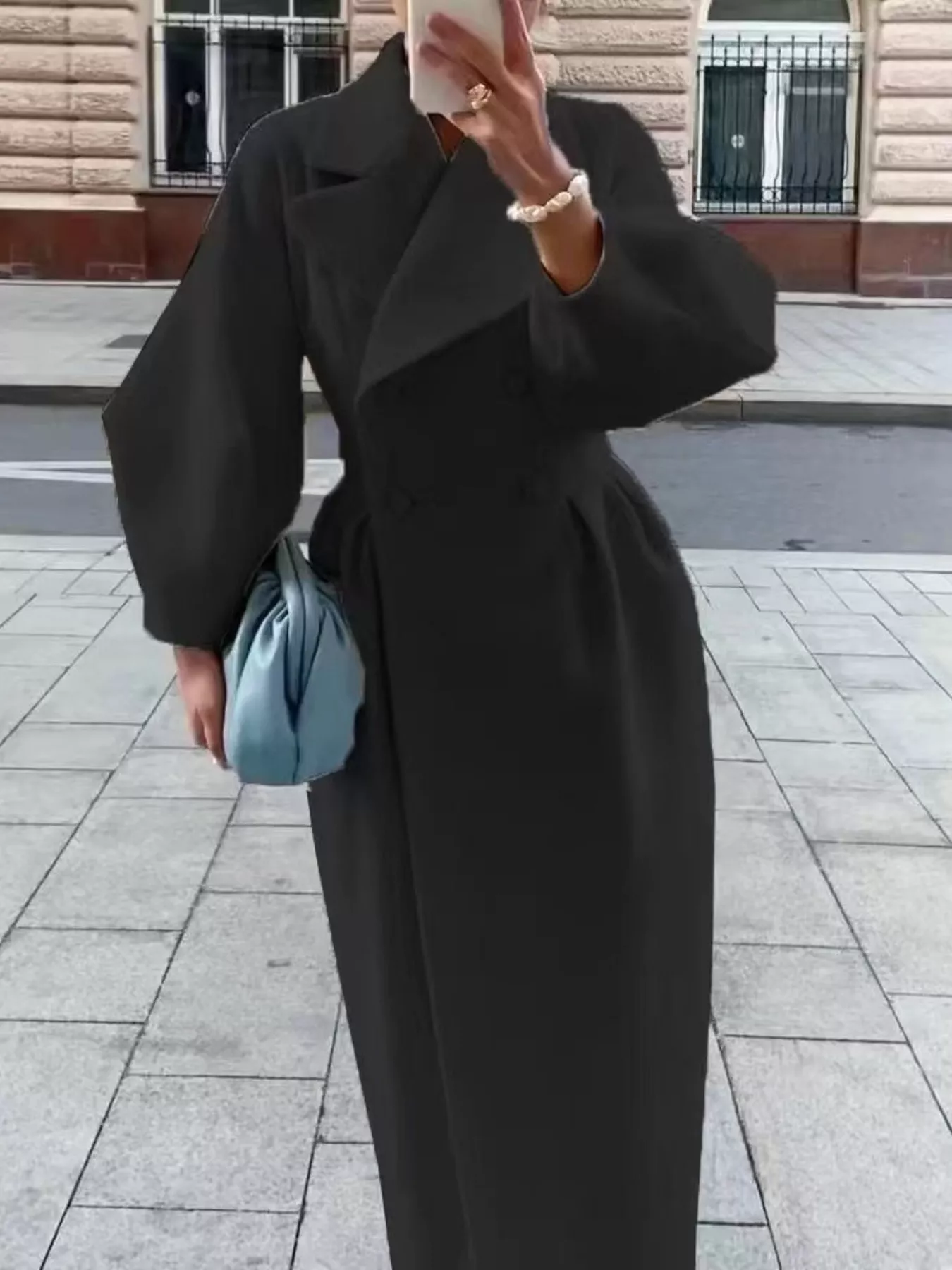 Double-Breasted Longline Coat - Image 14