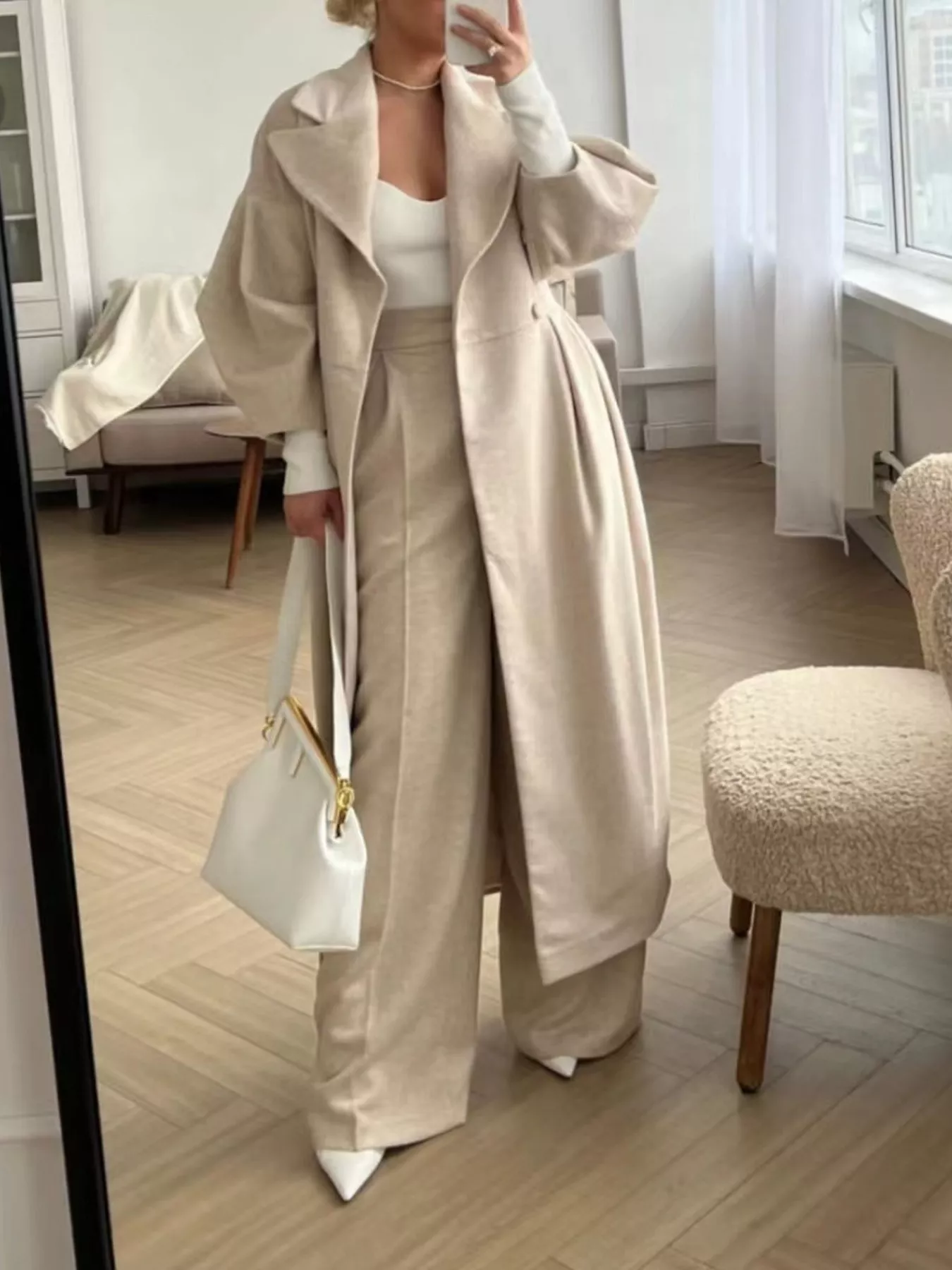 Double-Breasted Longline Coat - Image 2