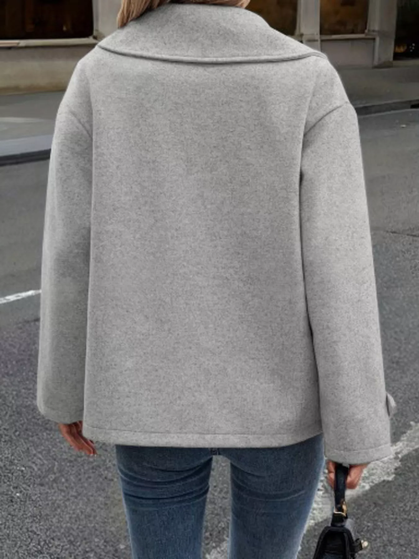 Double-Breasted Wool Blend Casual Jacket - Image 11