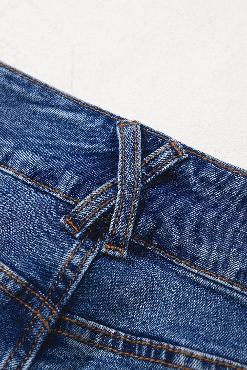 Double Button Zip Fly Straight Leg Jeans - Image 12