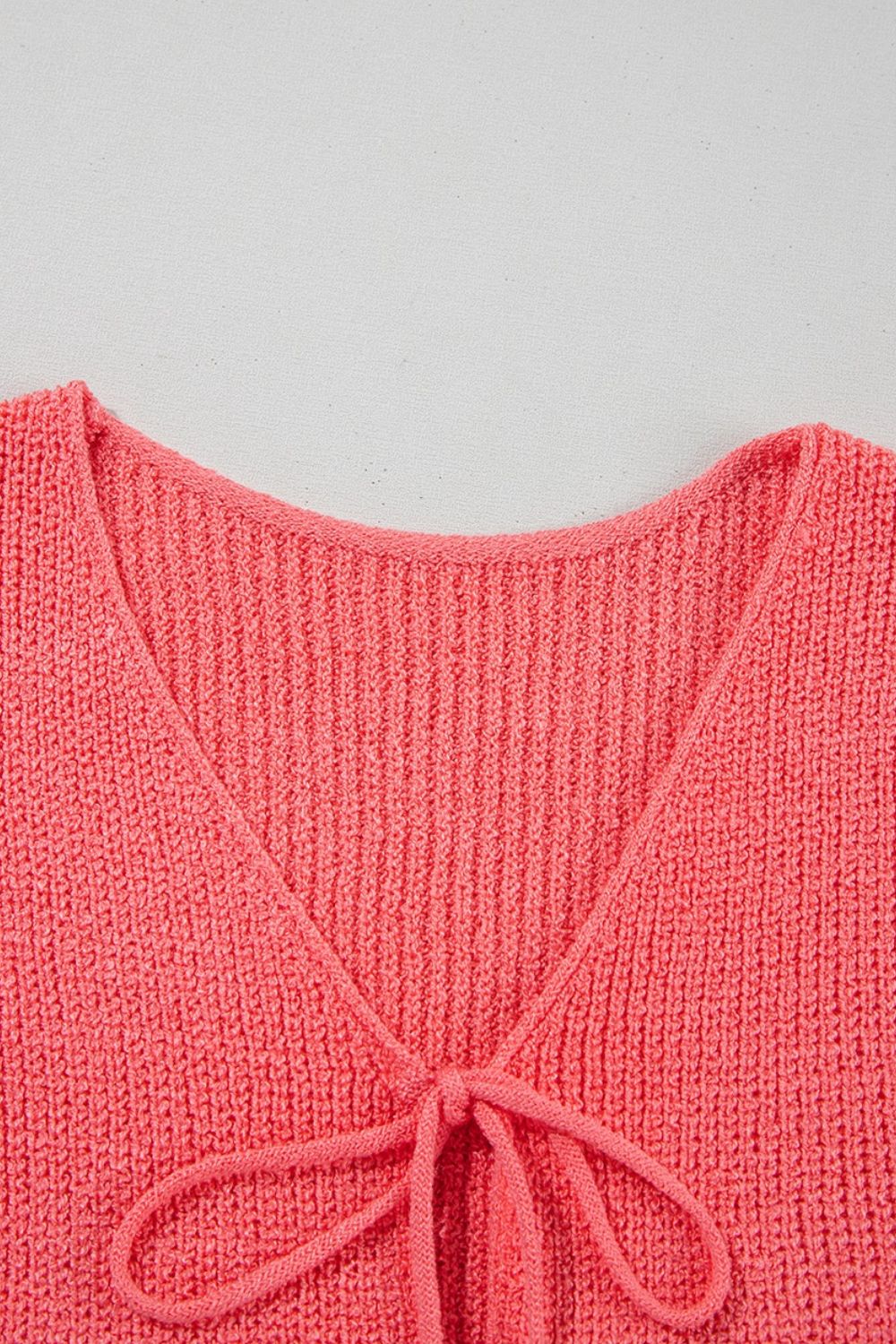Double Tie V Neck Sweater Vest - Image 8