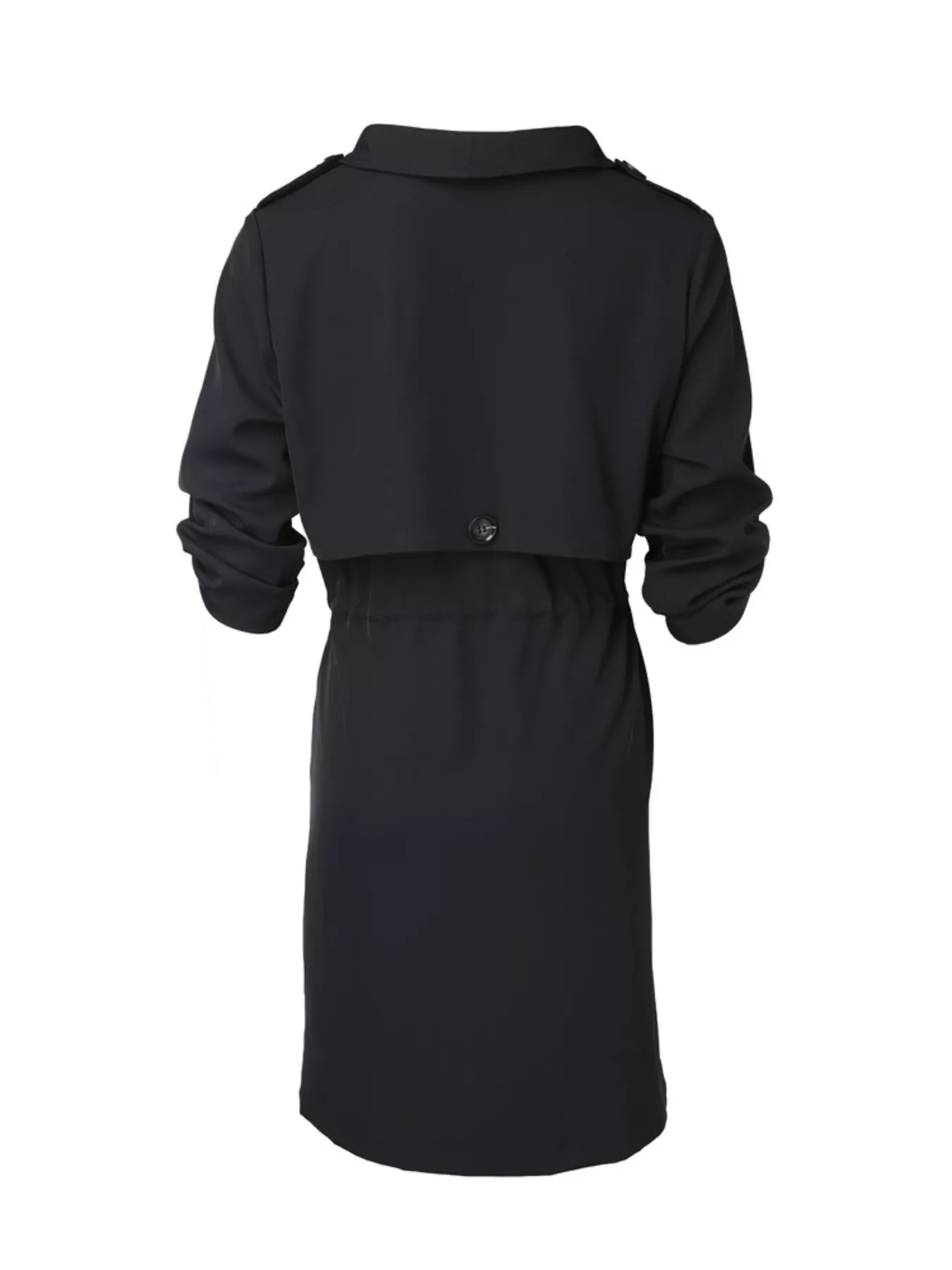 Drape Collar Lightweight Trench Coat - Image 14