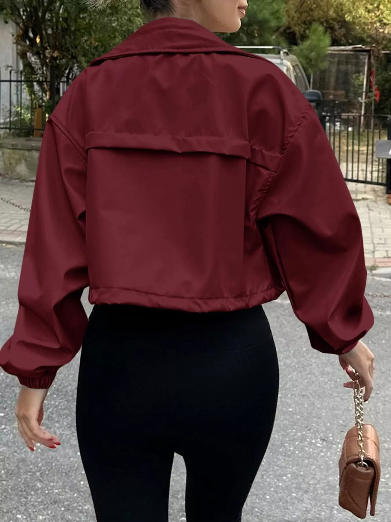 Drawstring Hem Zip Up Jacket - Image 22