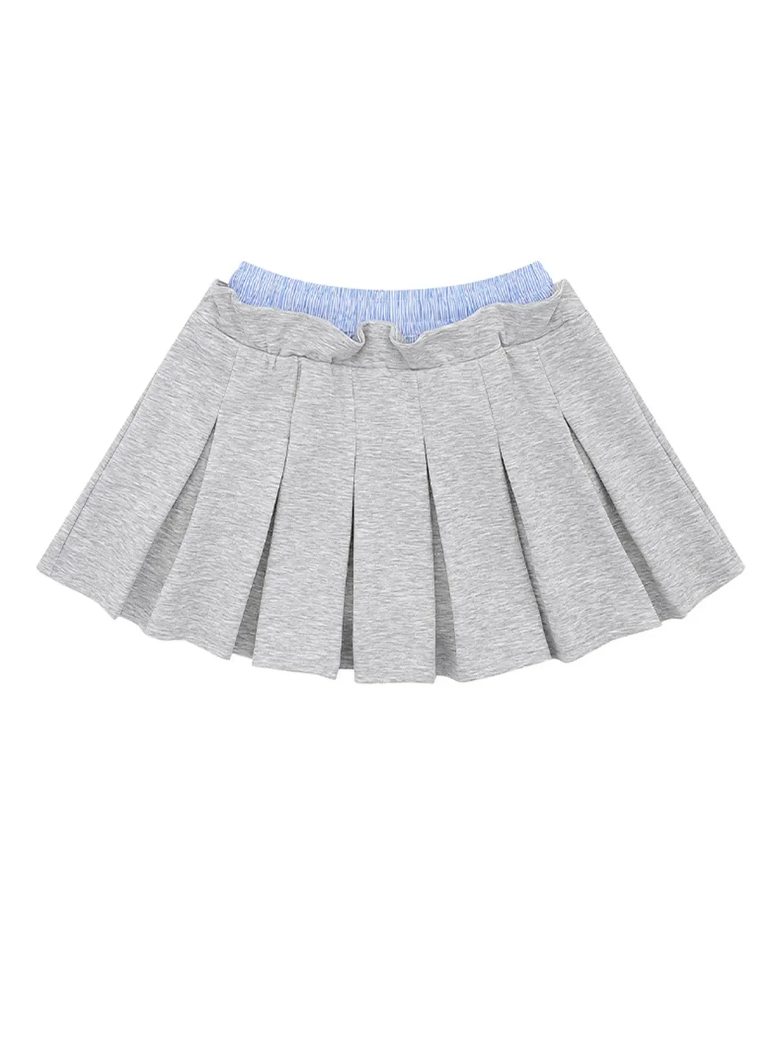 Drawstring Pleated Mini Skirt - Image 2