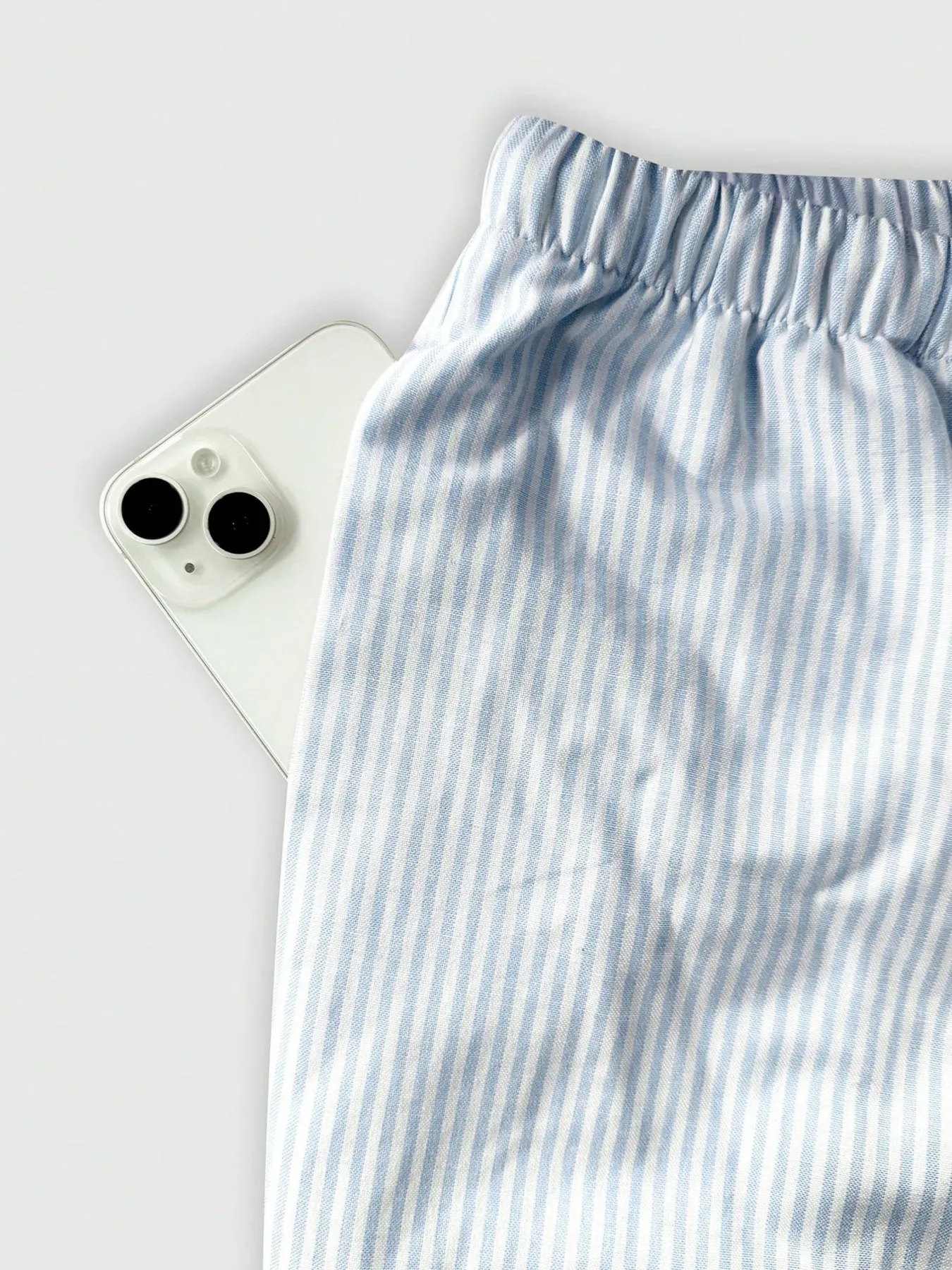 Drawstring Striped Wide Leg Pants - Image 14
