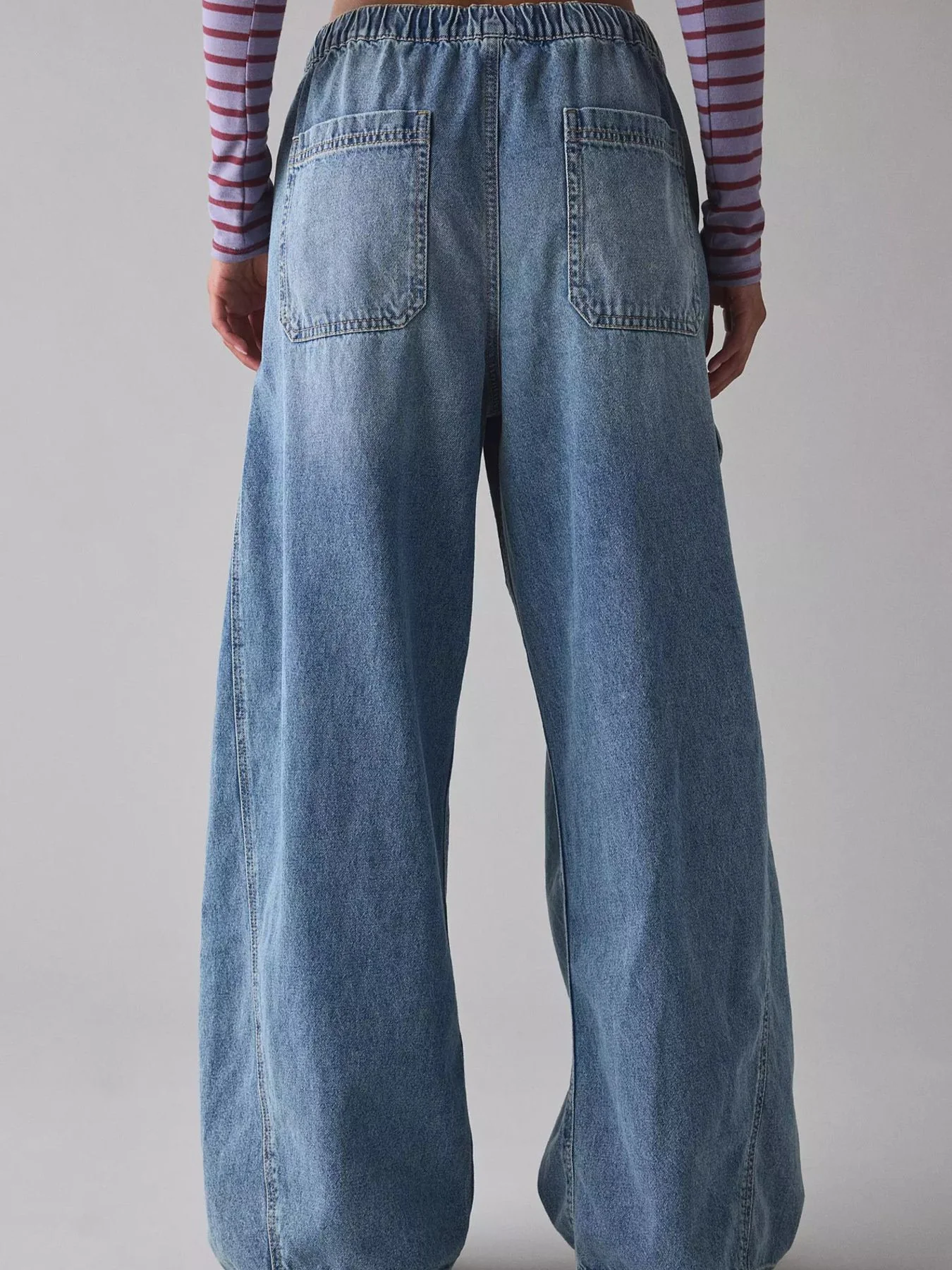 Drawstring Waist Cargo Jeans - Image 2