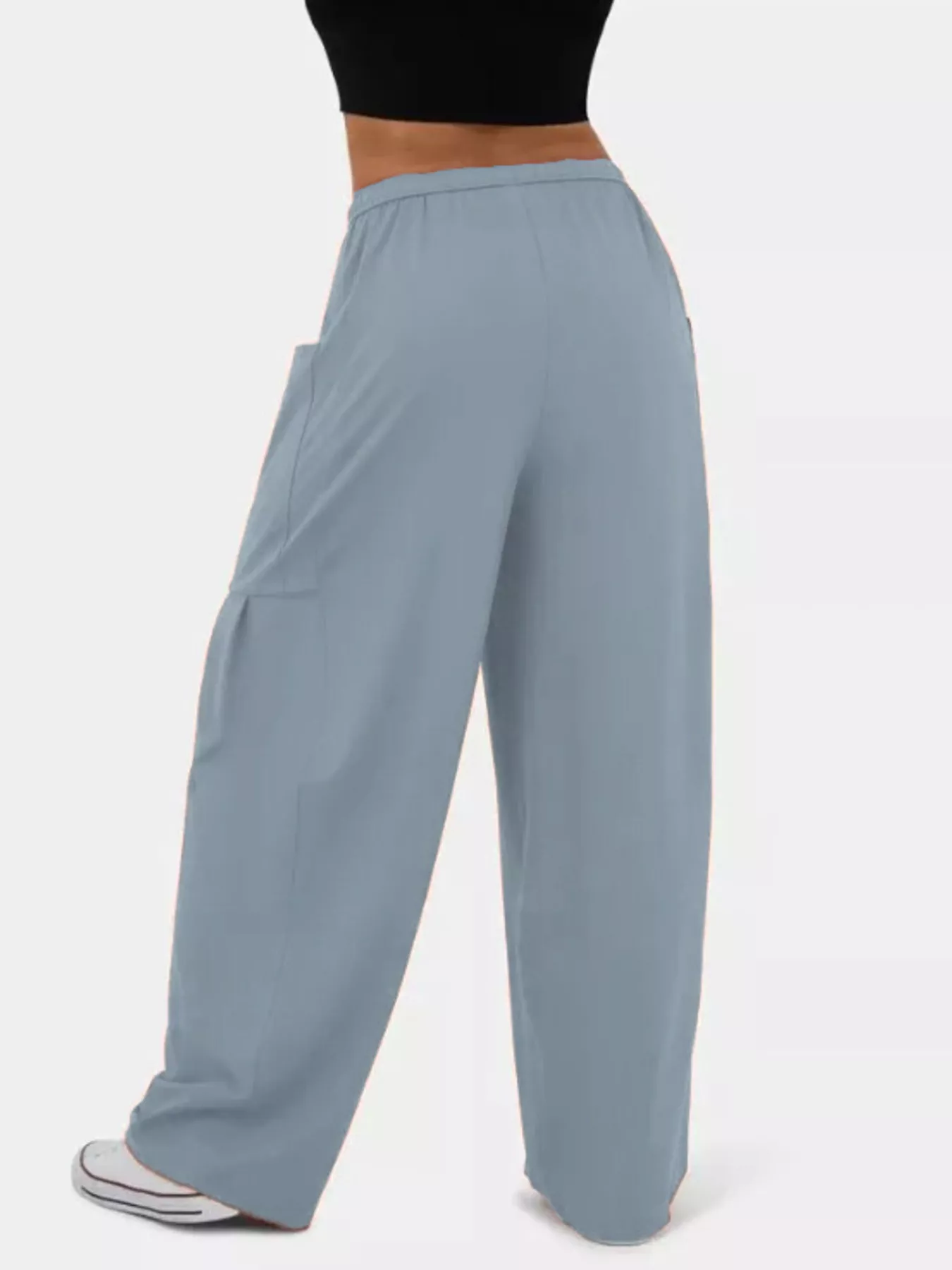 Drawstring Wide Leg Pants - Image 6