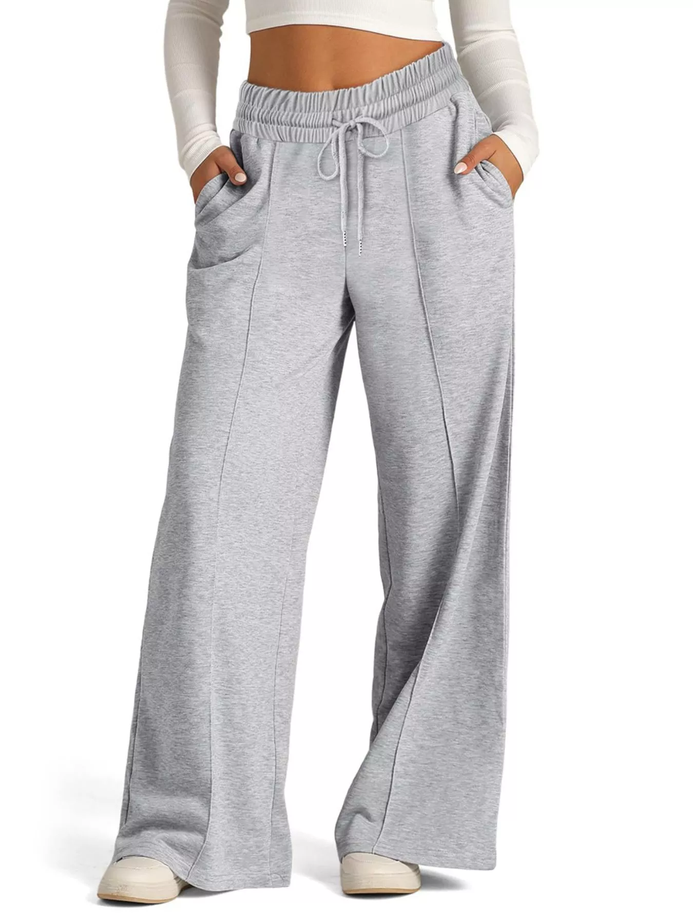 Drawstring Wide Leg Pants