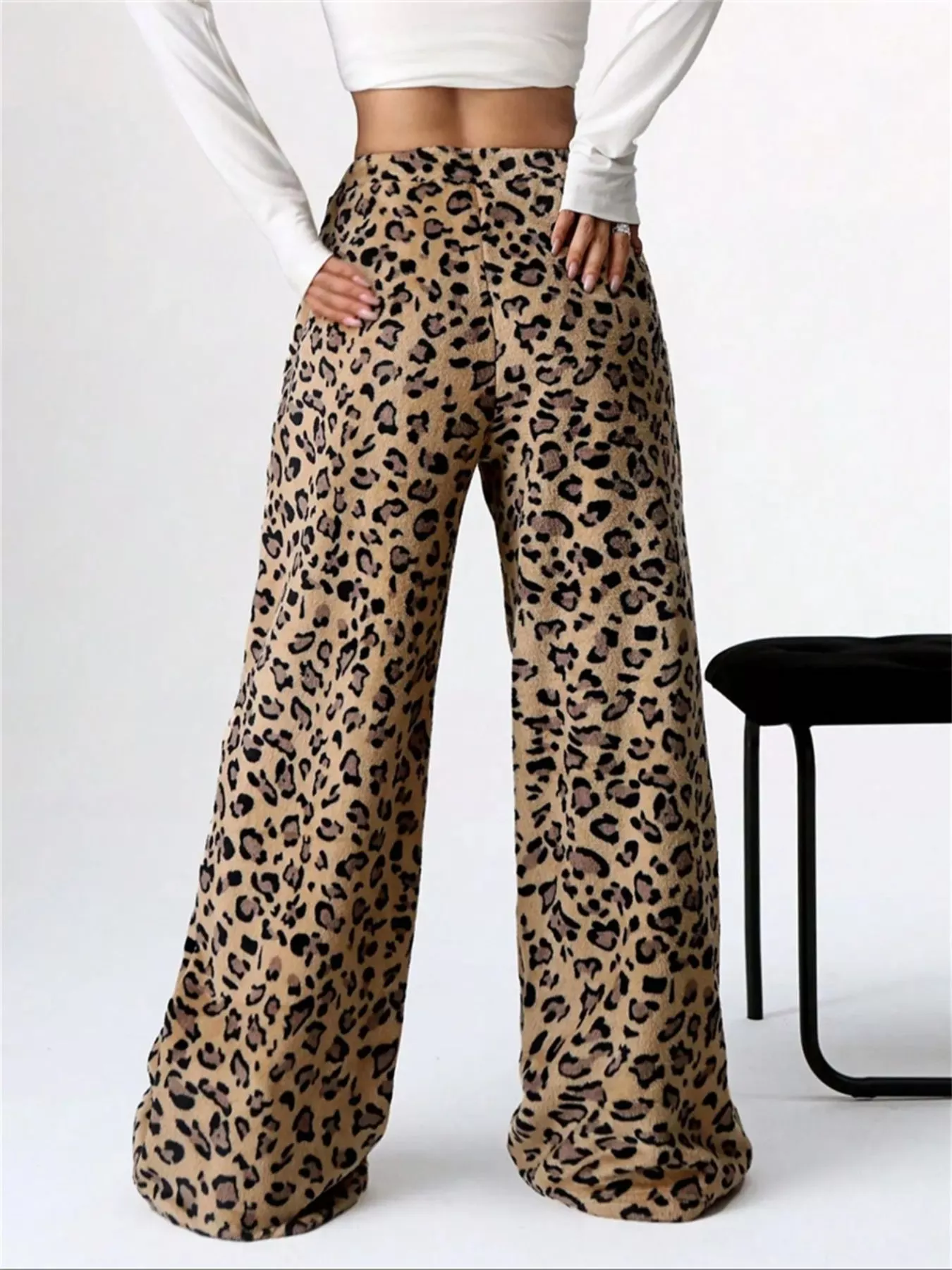 Drawstring Wide Leg Pants - Image 2
