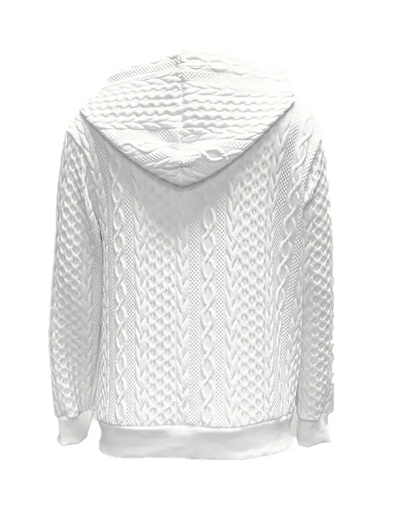 Drawstring Zip Up Hooded Jacket - Image 2