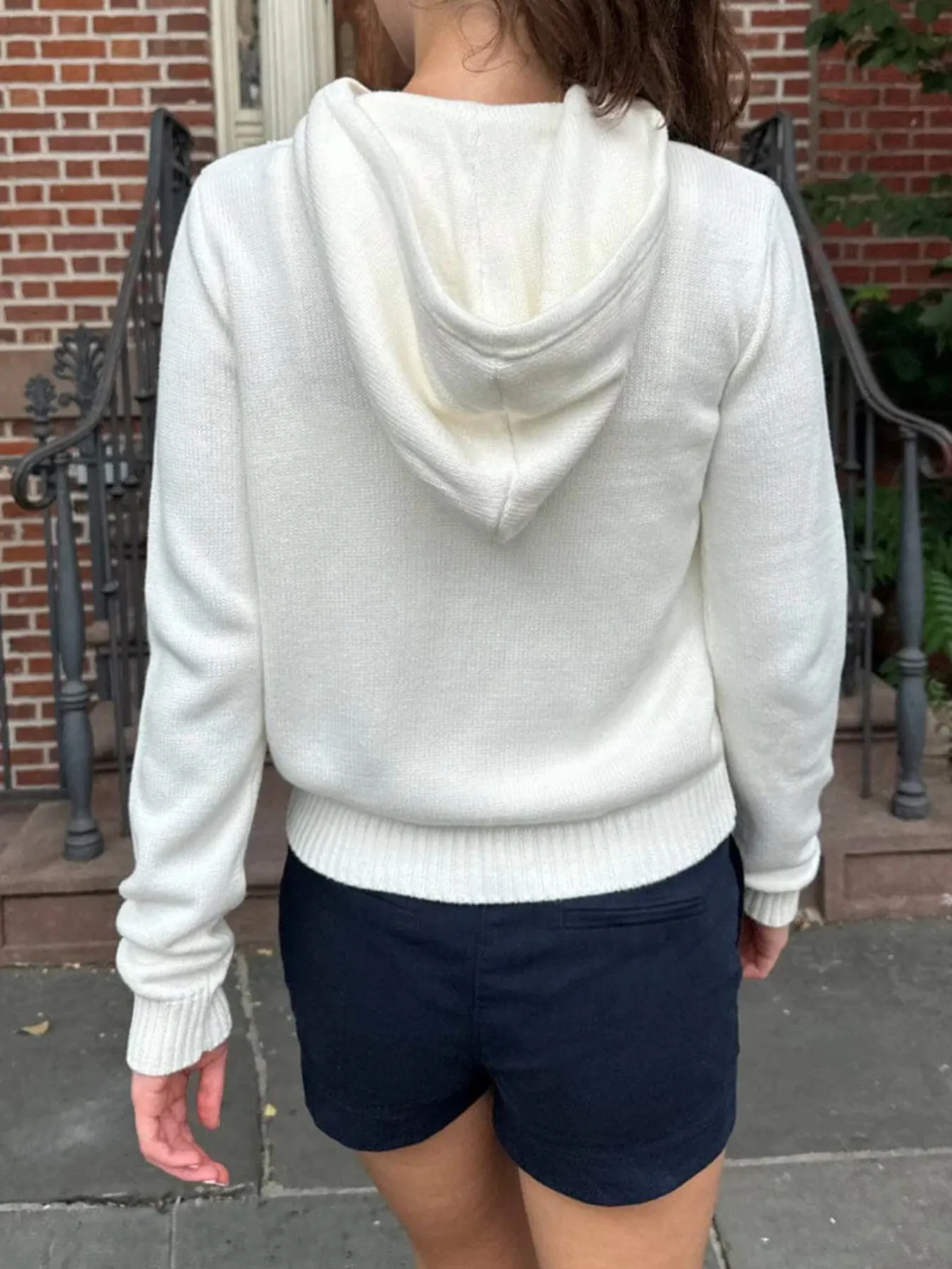 Drawstring Zip Up Long Sleeve Cardigan - Image 6
