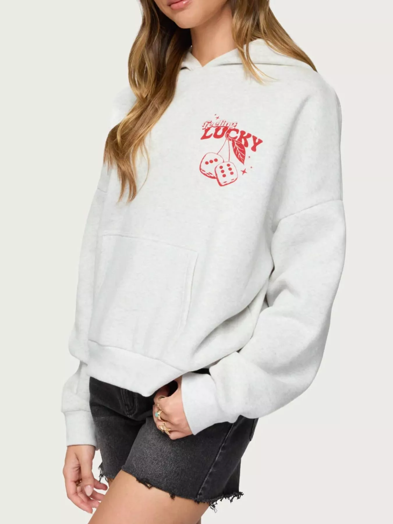 Drop Shoulder Graphic Hoodie with Kangaroo Pocket - Image 2