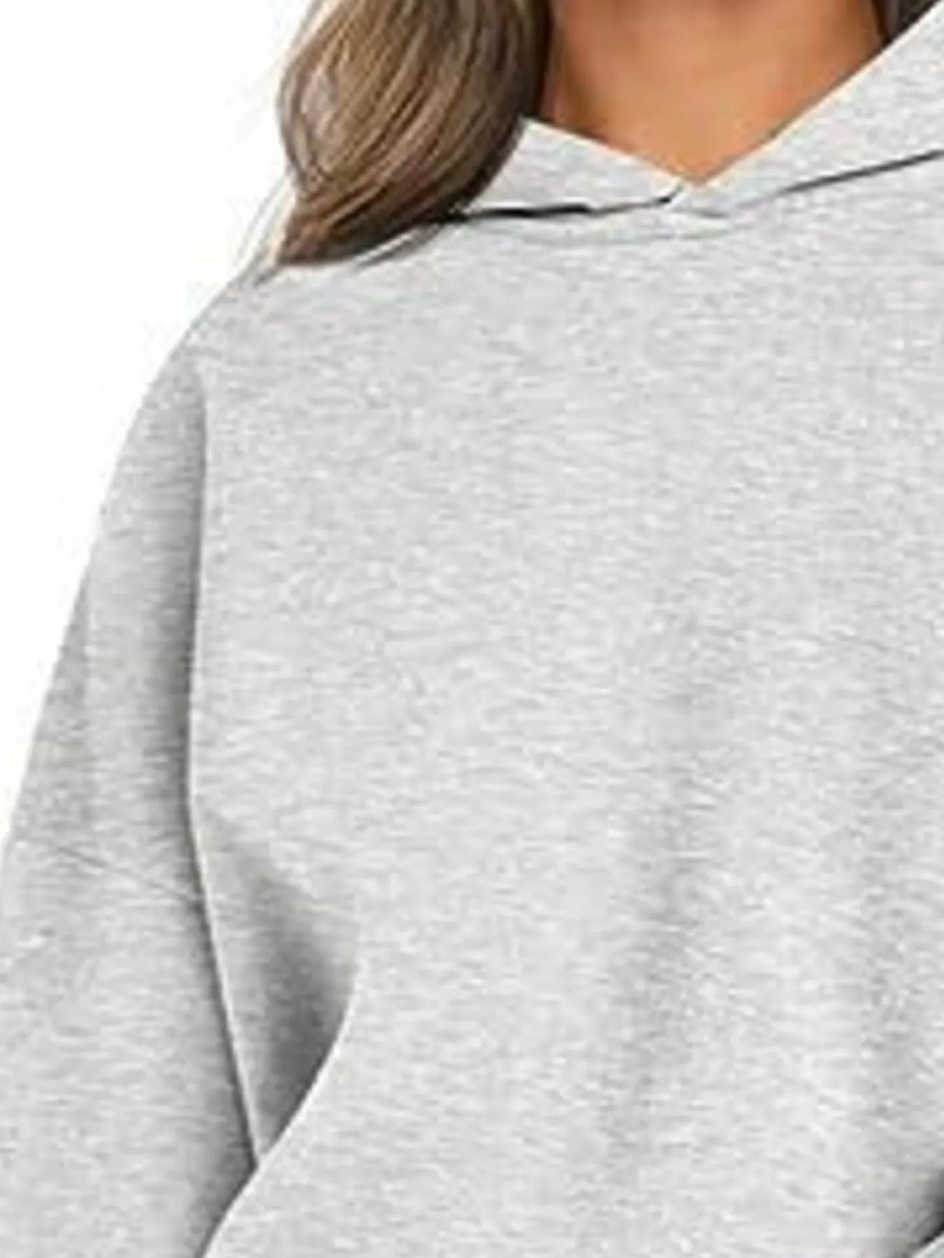 Drop Shoulder Long Sleeve Hoodie - Image 21