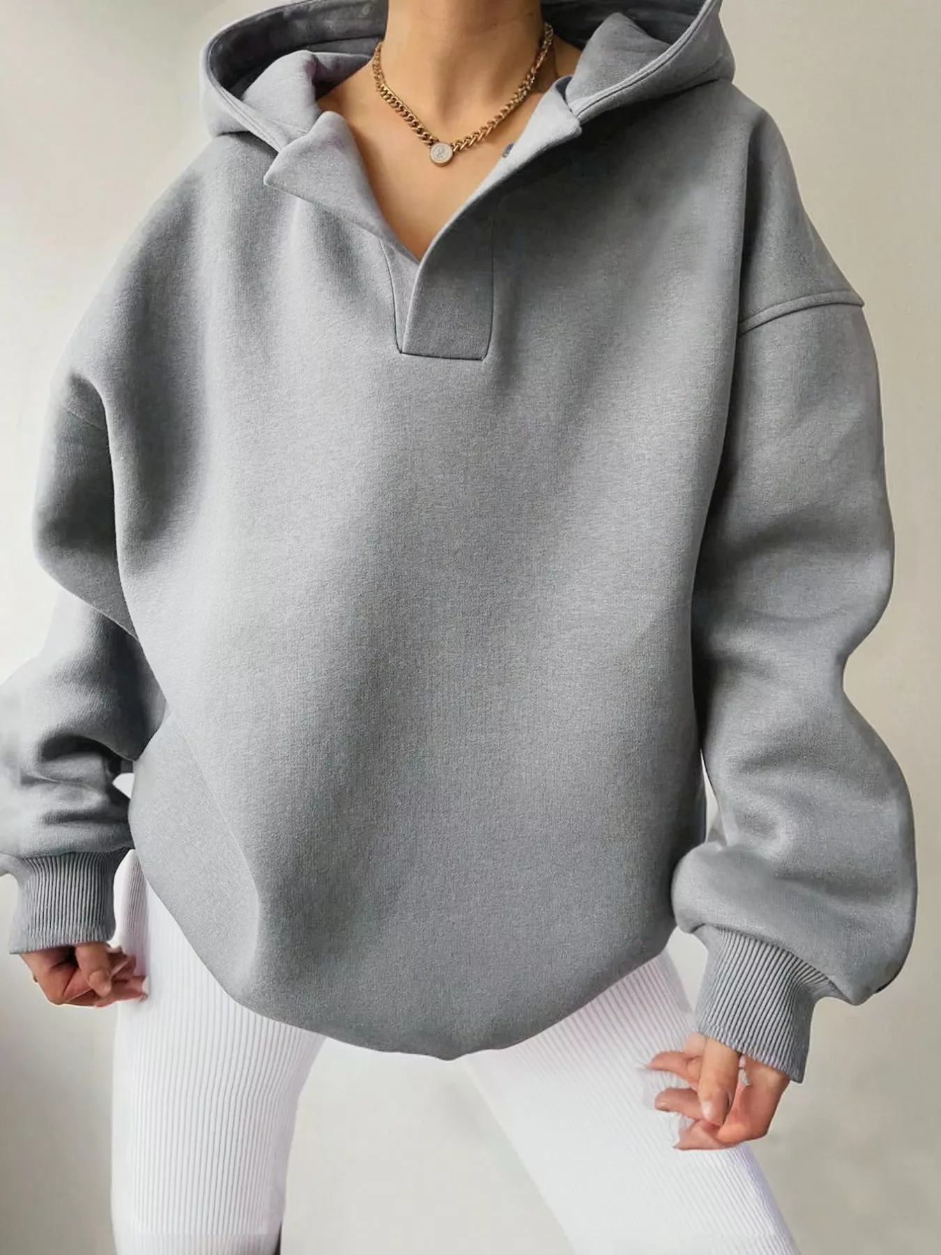 Dropped Shoulder Long Sleeve Sweatshirt - Image 33