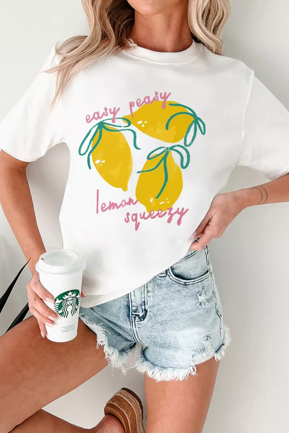 Easy Peasy Lemon Squeezy Graphic Tee - Image 2