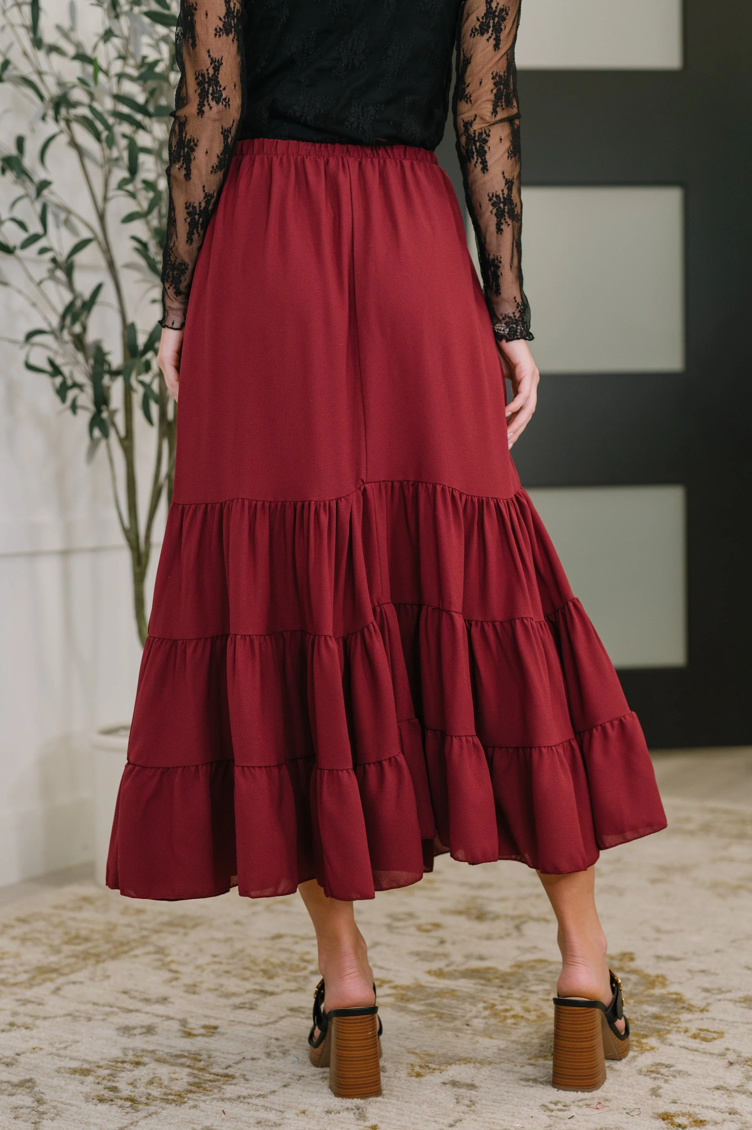 Easy Pick Tiered Maxi Skirt - Image 5