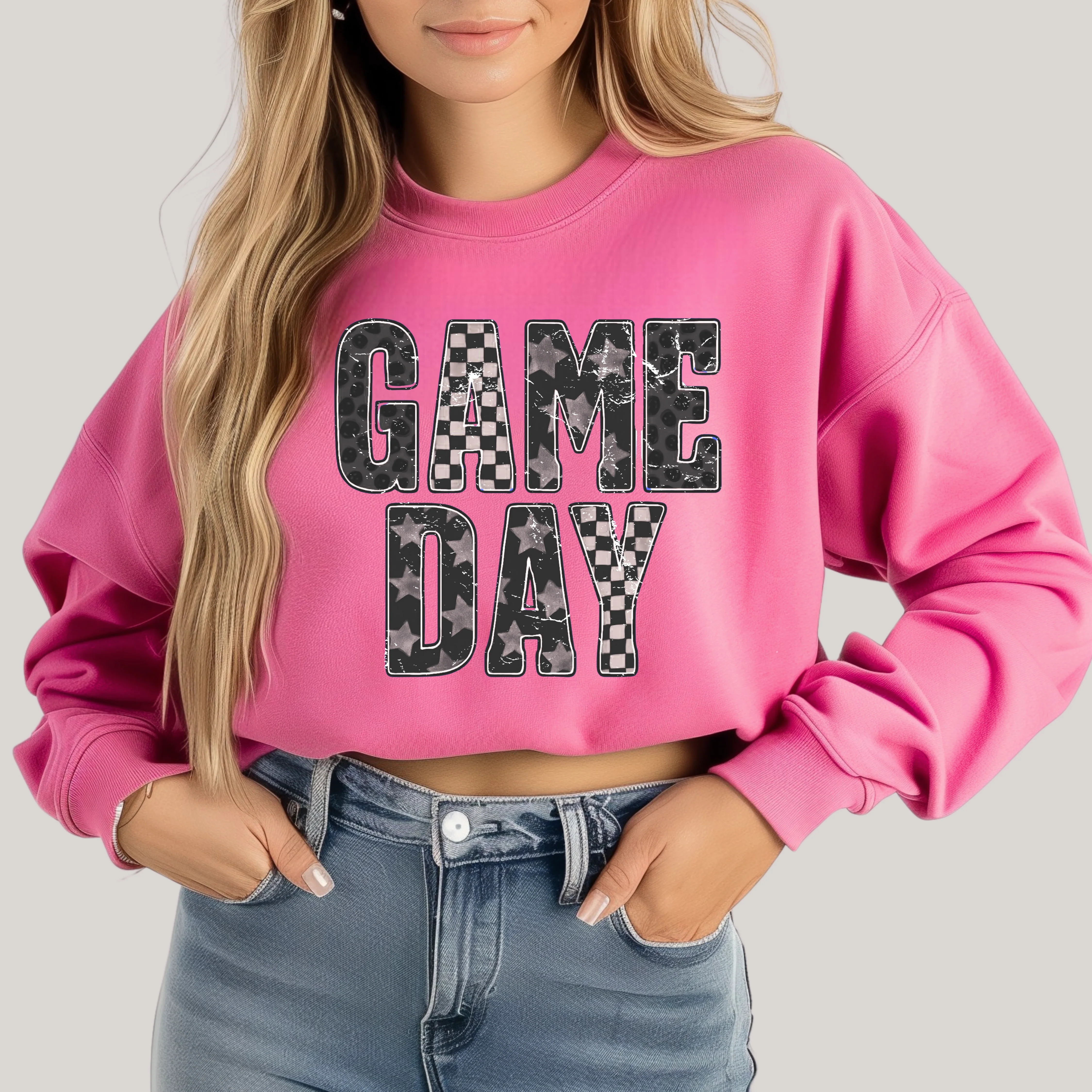 Edgy Gameday in Pink Sweatshirt