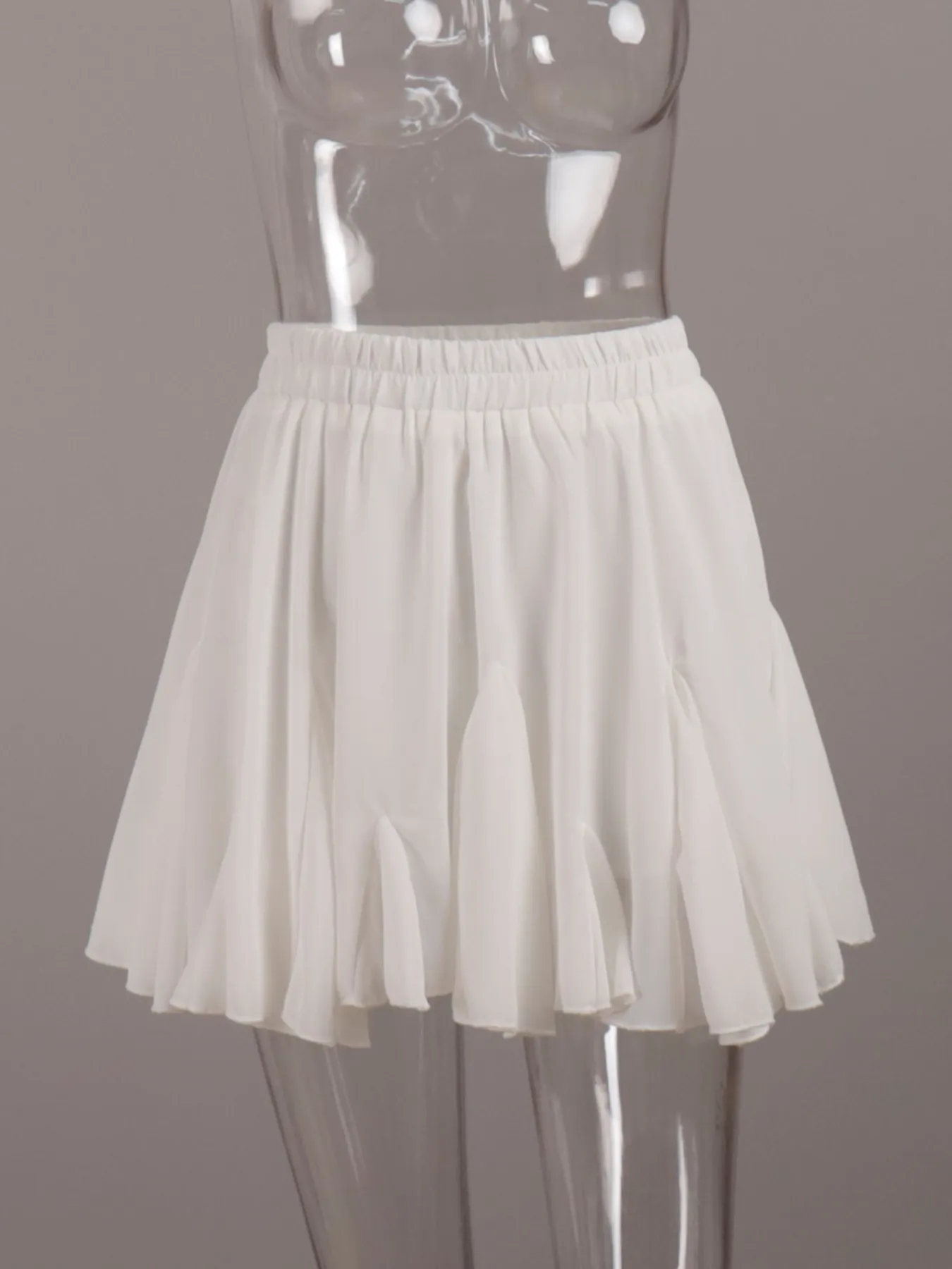 Elastic Waist Ruffled Hem Skirt - Image 8