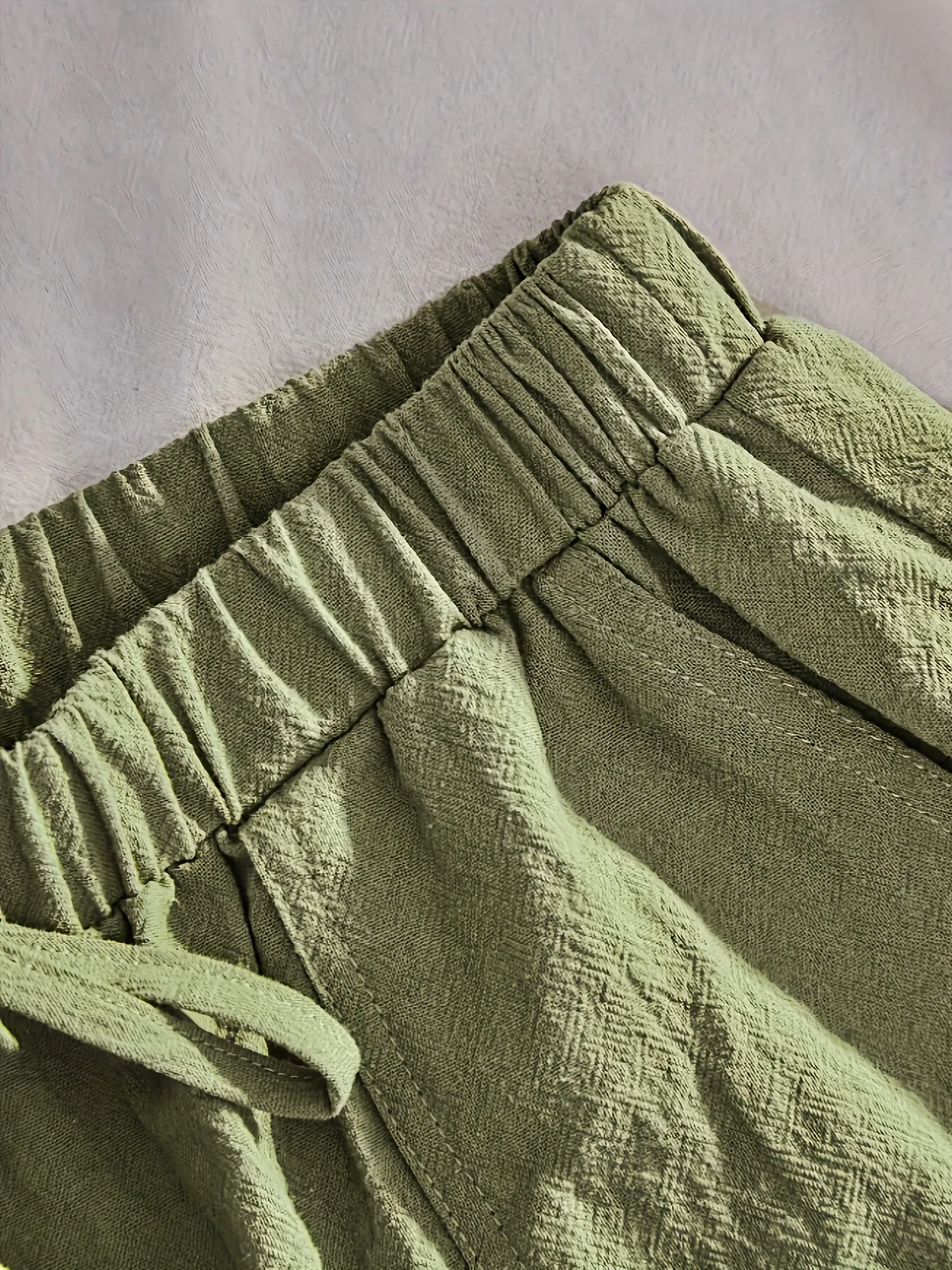 Elastic Waist Shorts with Pockets - Image 4