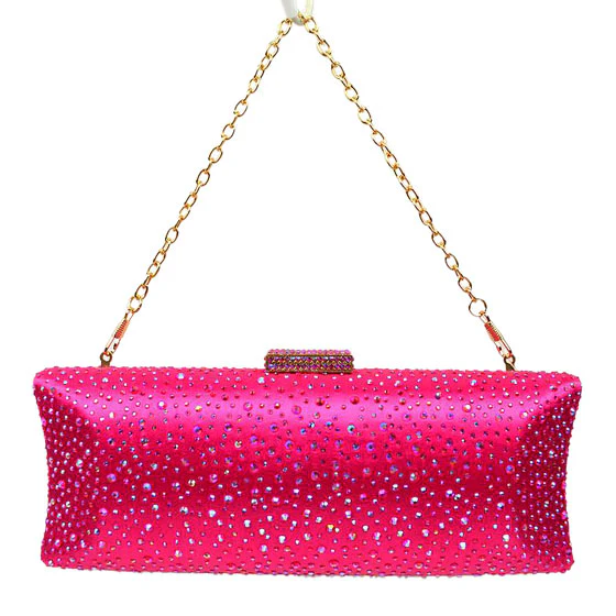Elegant Studded Crystal Clutch Womens Evening Bag - Image 4