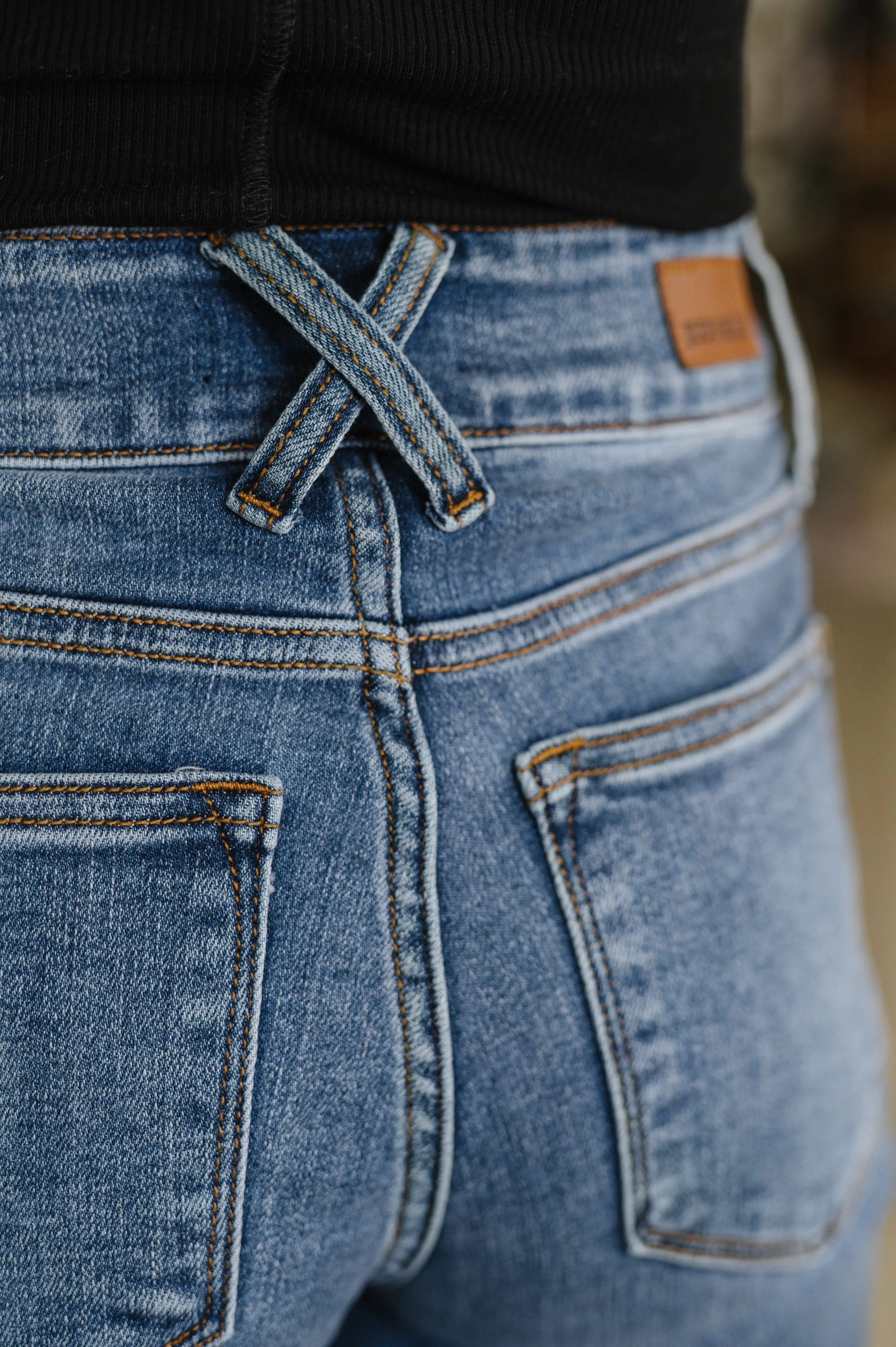 Elsie High Rise Double Button Wide Leg Jeans - Image 2