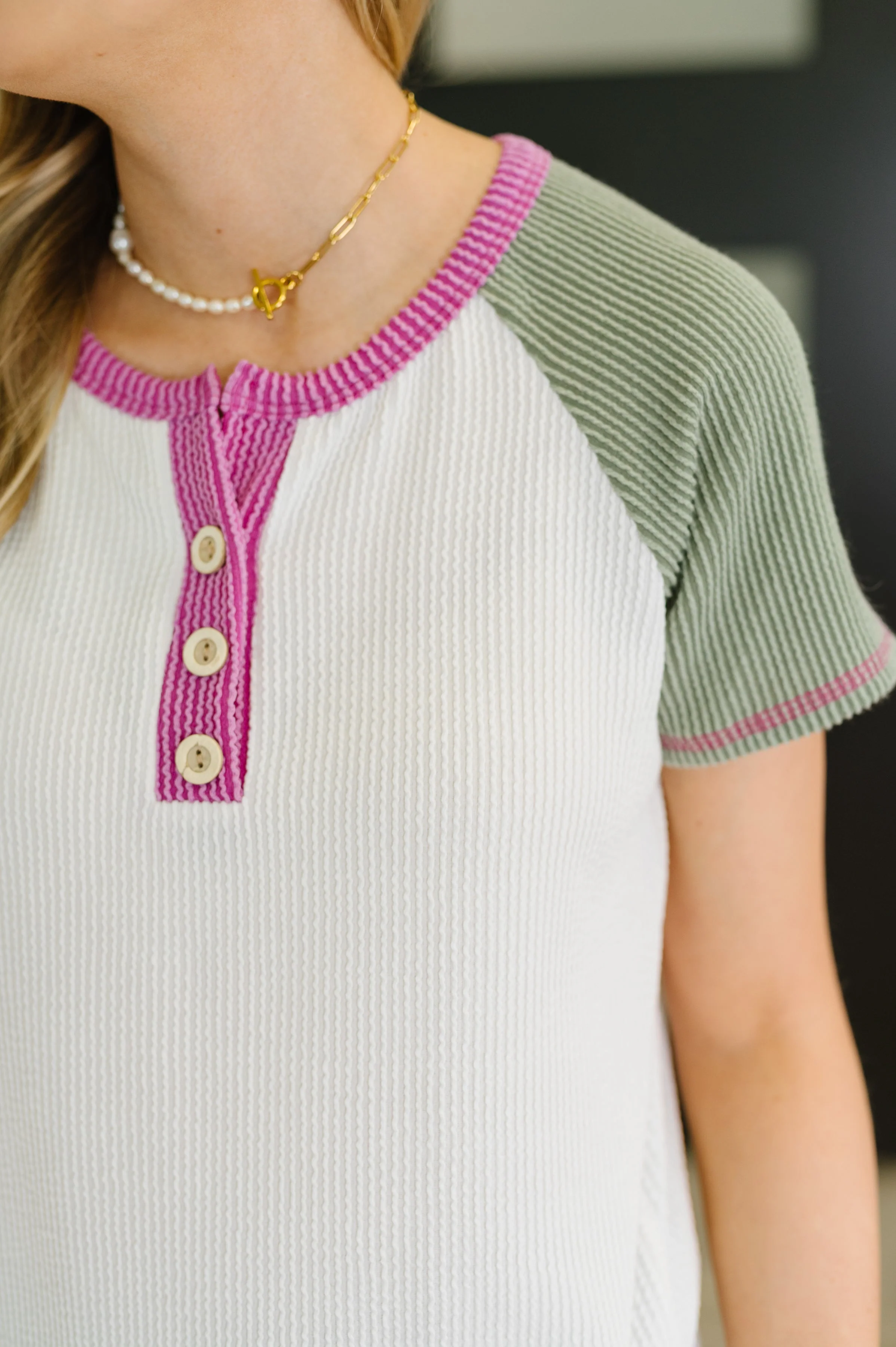 Everyday Envy Cable Ribbed Knit in Light Olive - Image 2
