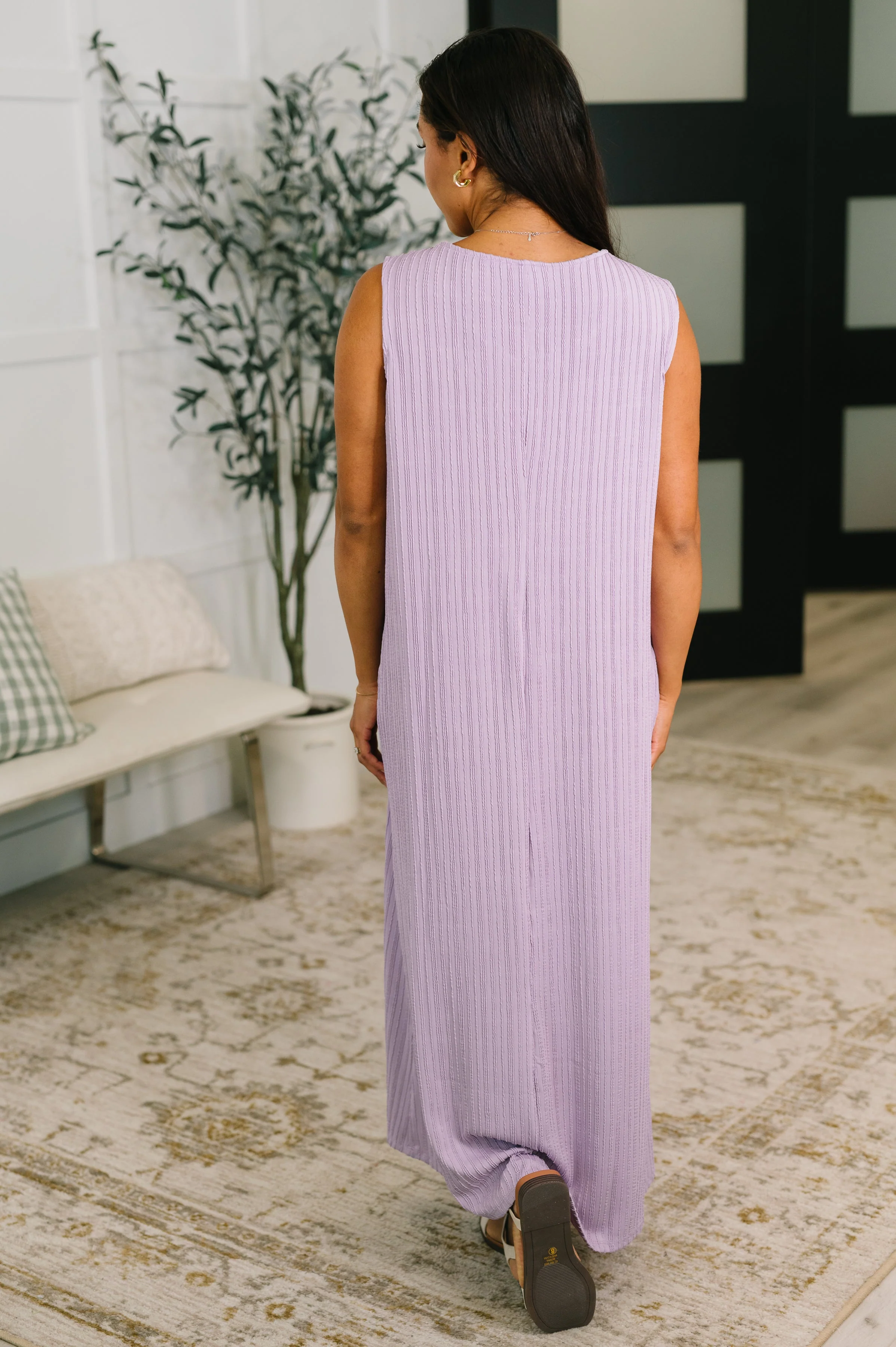 Everything She Wants Sleeveless Maxi Dress in Lavender - Image 4