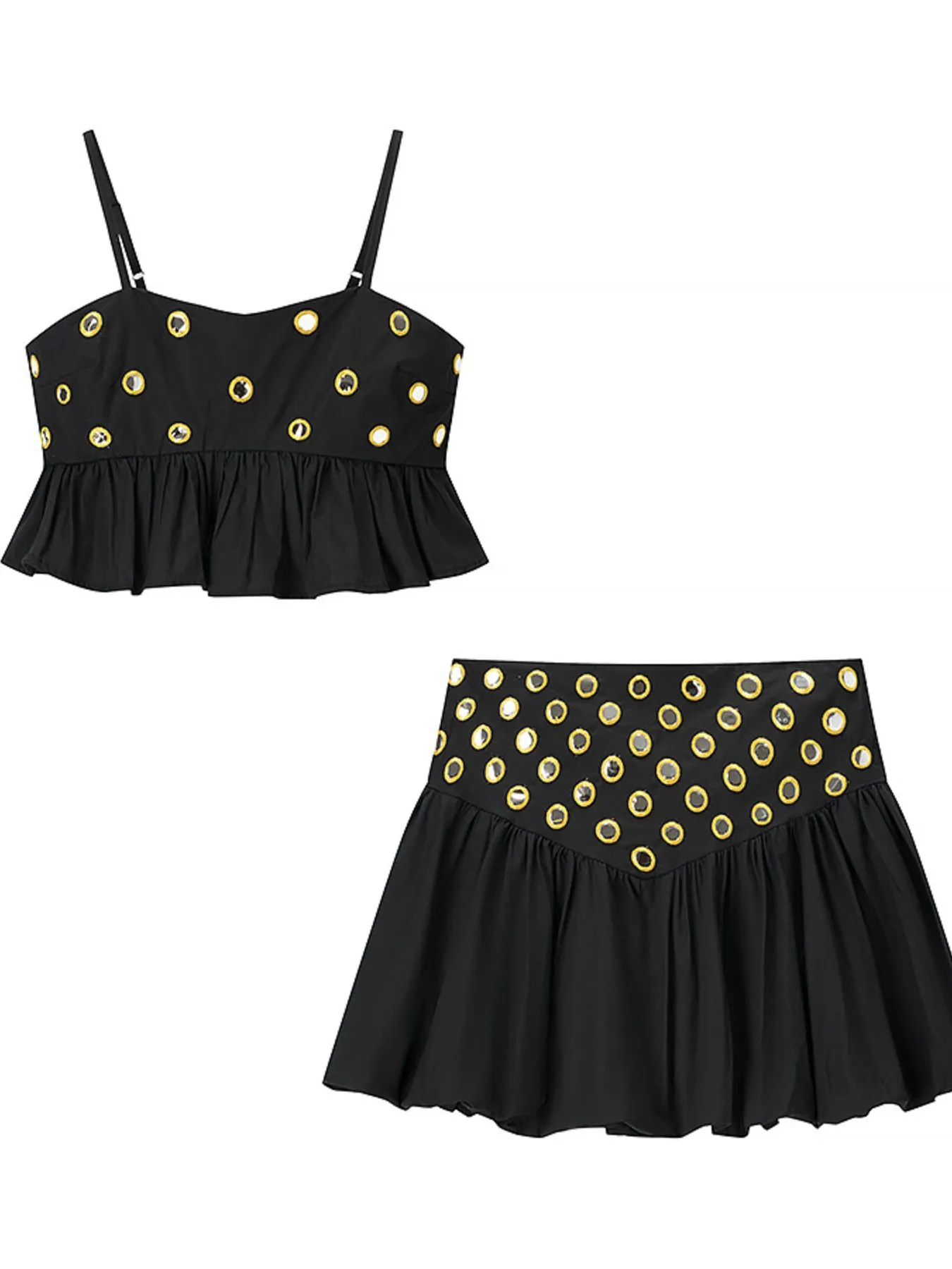 Eyelet Cami and Bubble Skirt Set - Image 15