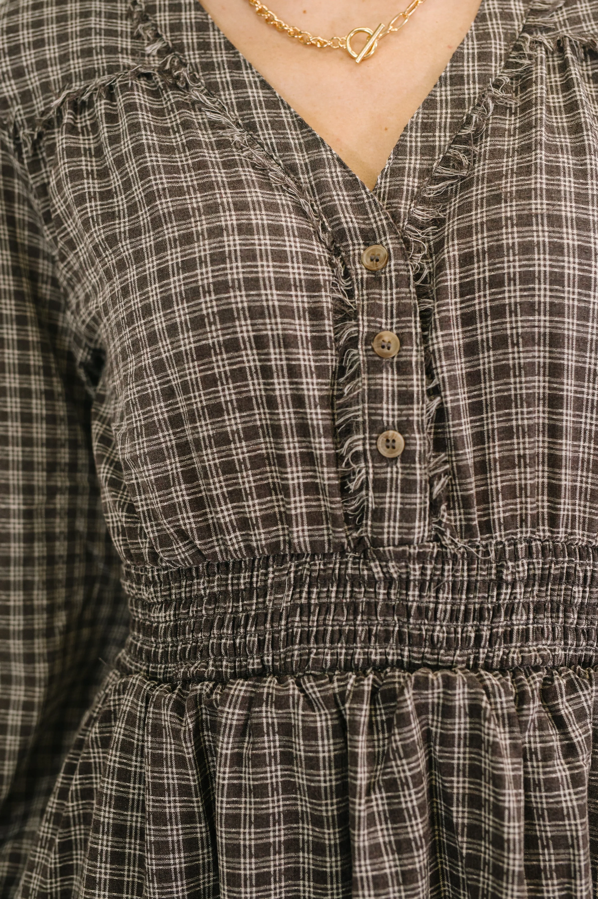 Fairytale Plot Plaid Midi Dress - Image 2