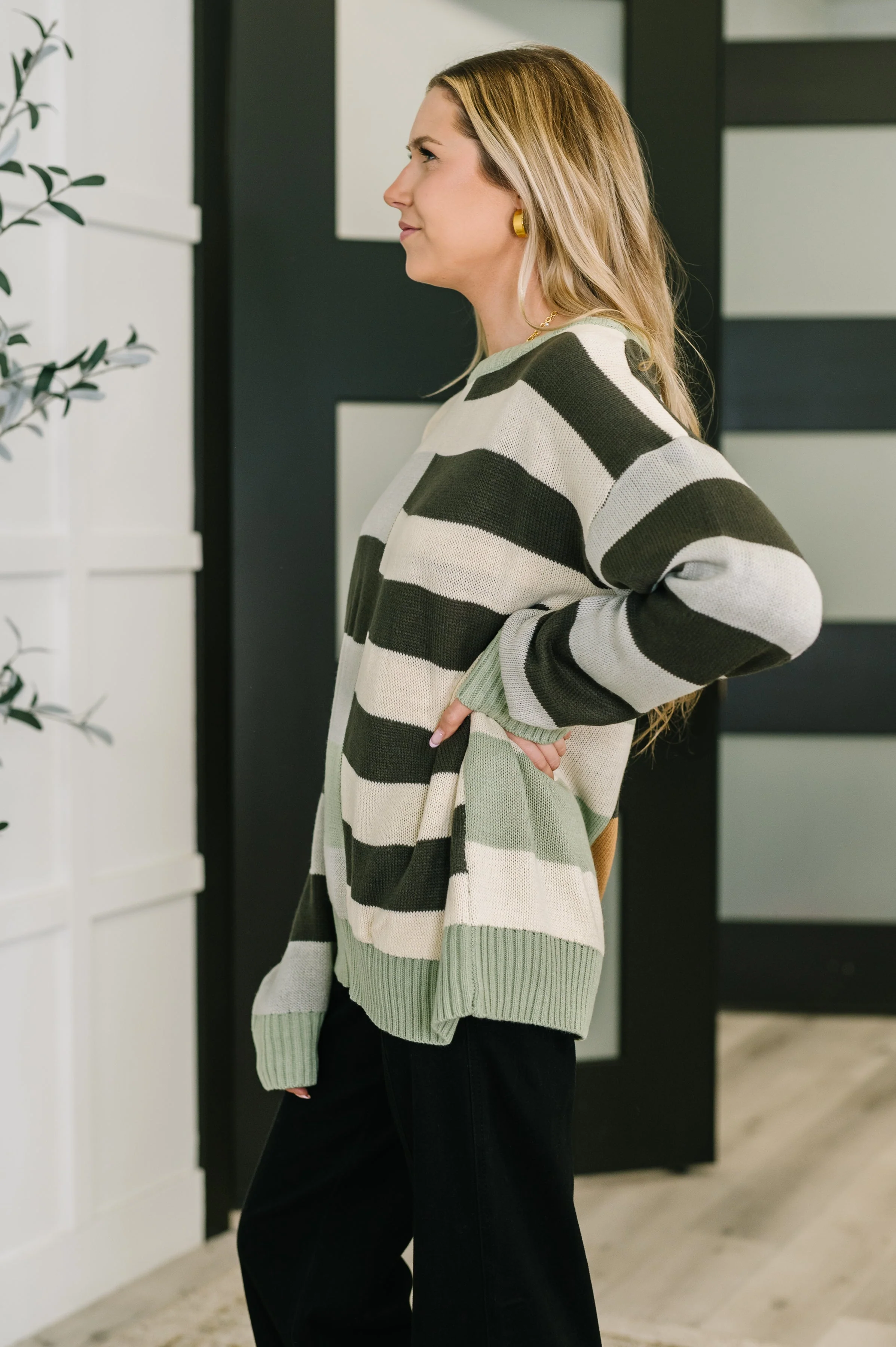 Fall Into Us Color Block Knit Pullover - Image 4