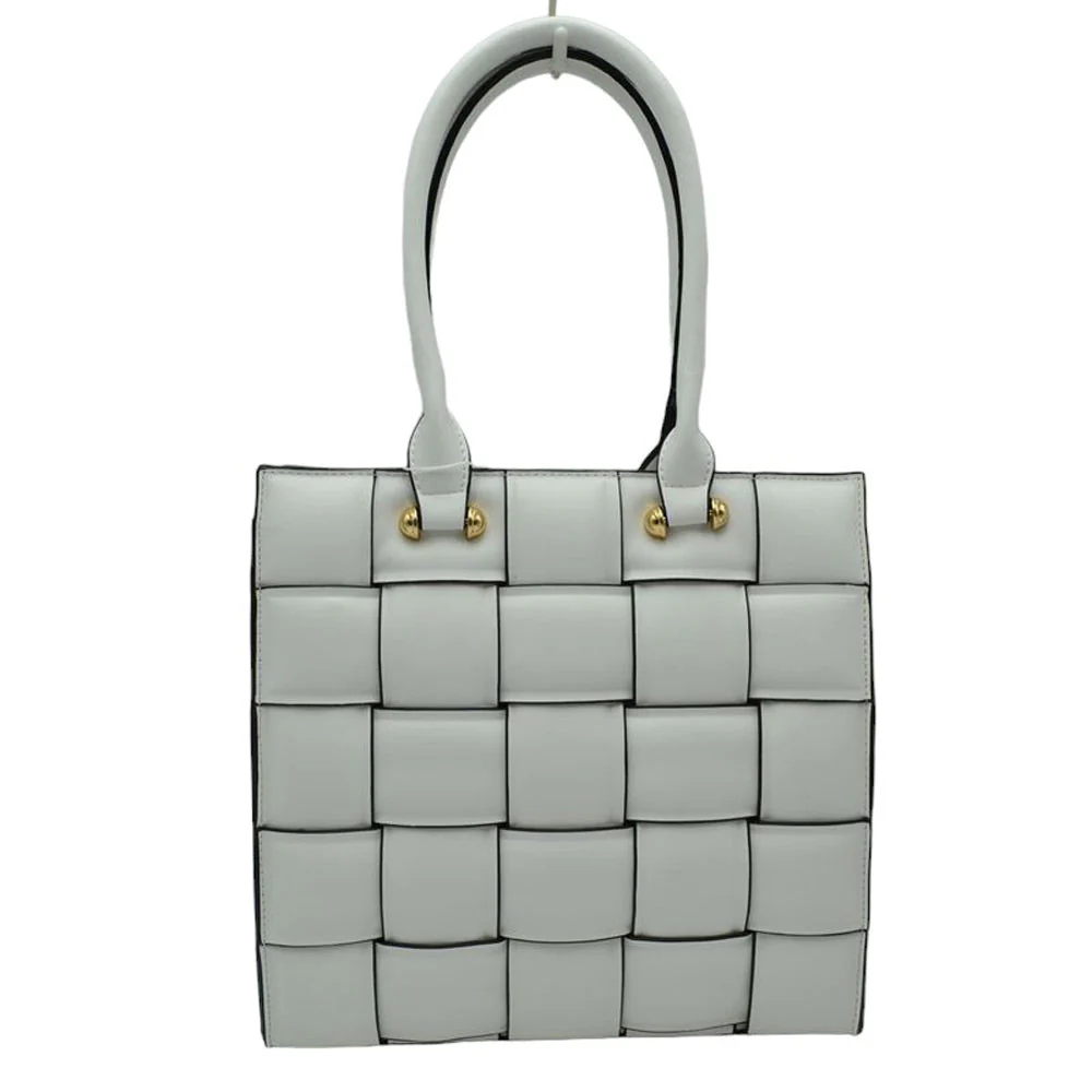 Faux Leather Top Handle Cassette Tote Bag - Image 11