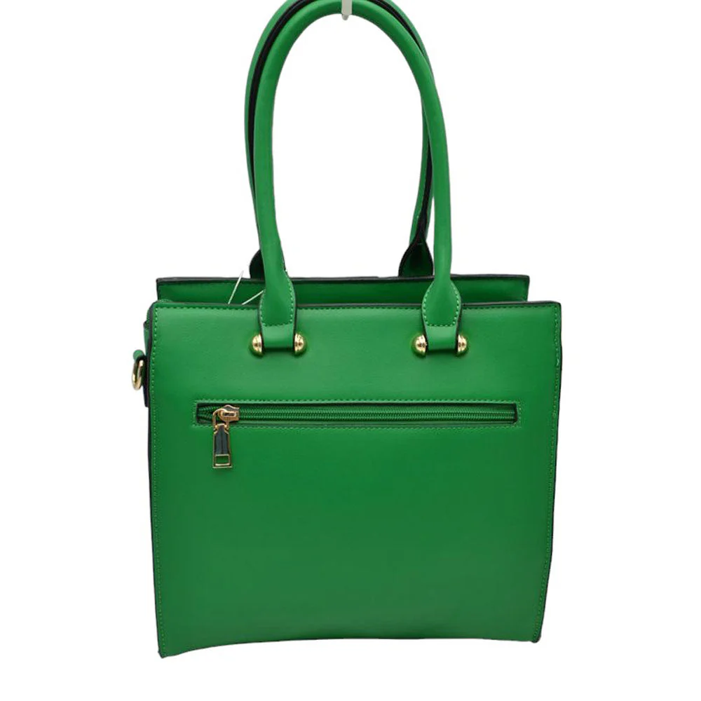 Faux Leather Top Handle Cassette Tote Bag - Image 12