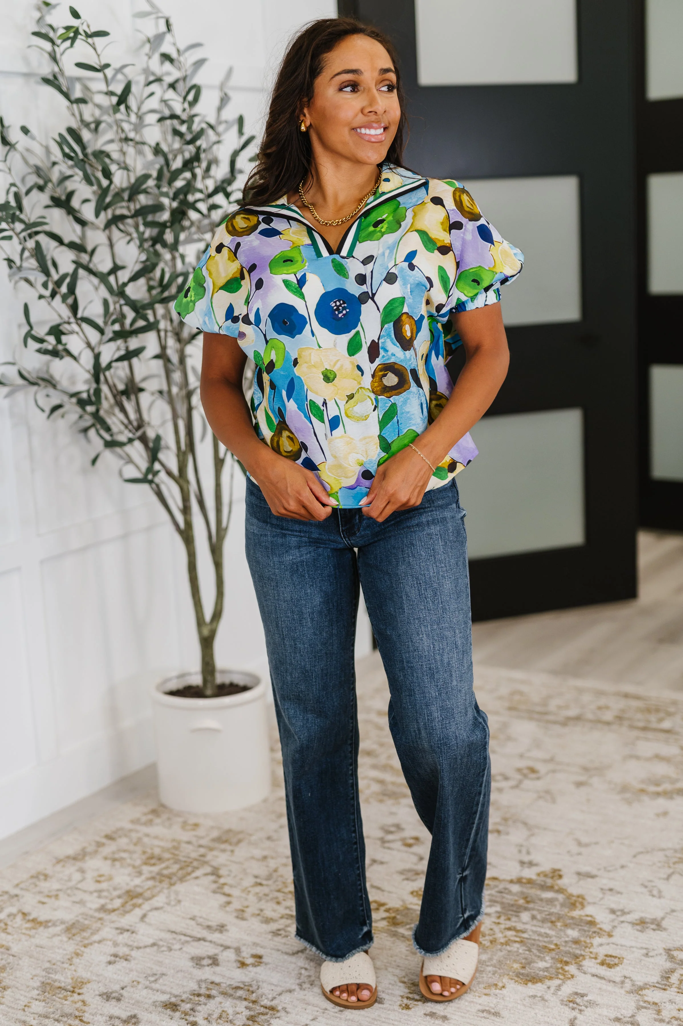 Fielding Questions Floral Top - Image 7