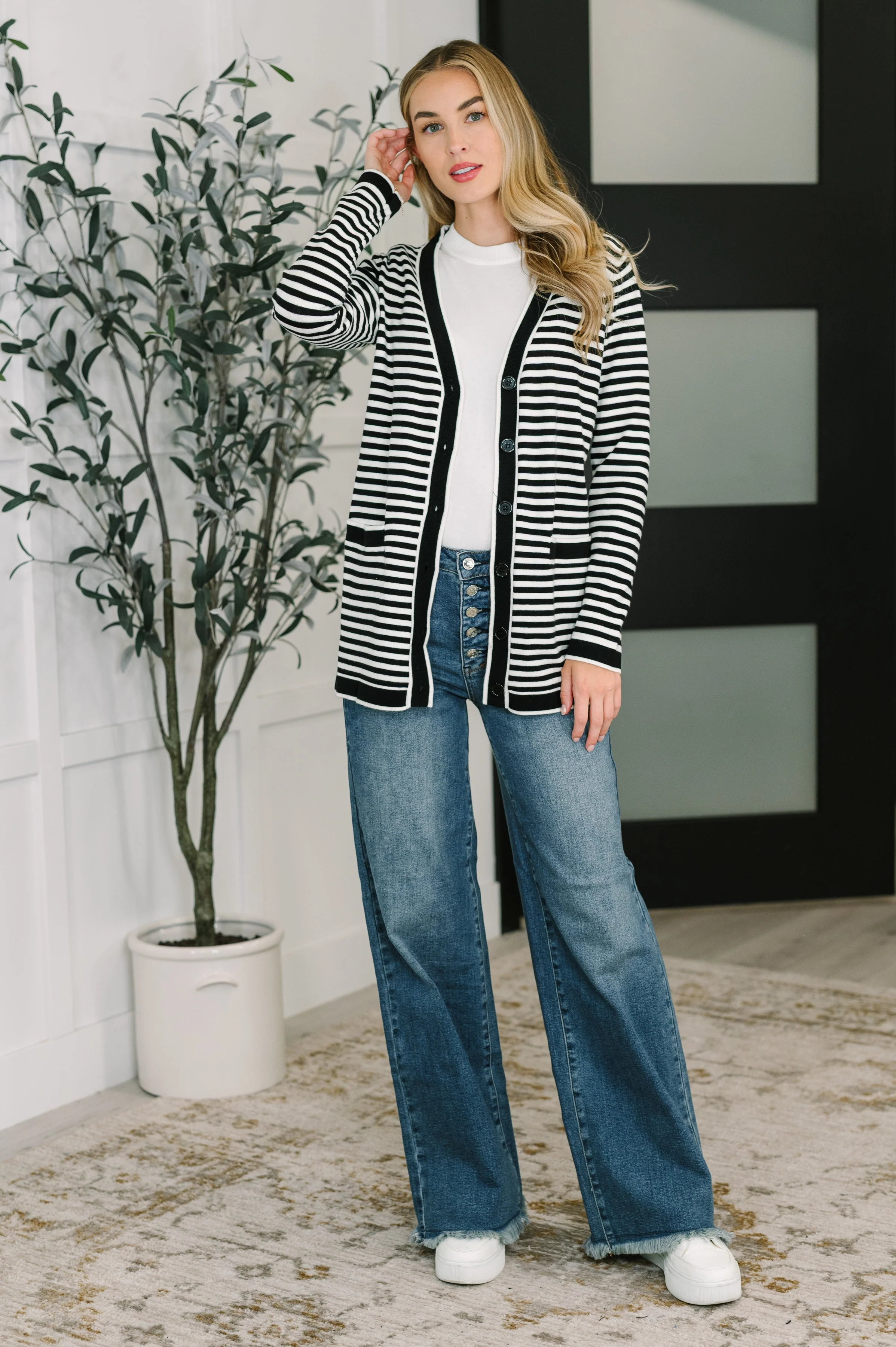 Finagle Your Way Striped Cardigan - Image 2