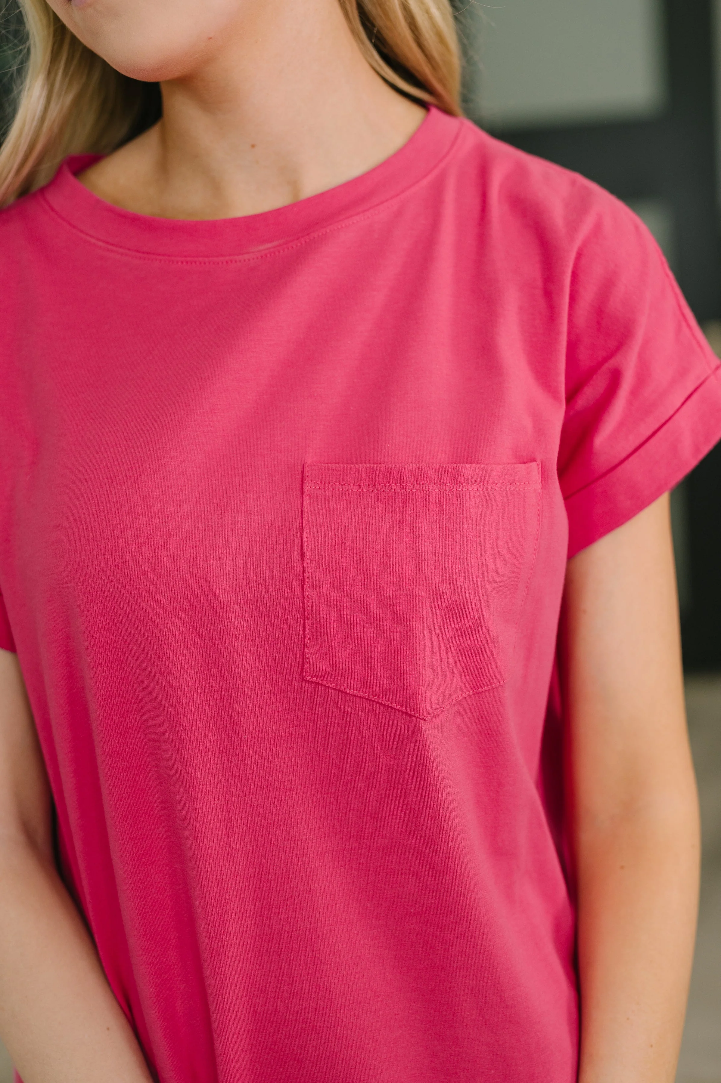 Fix You Right Up Short Sleeve Midi Dress in Hot Pink - Image 2