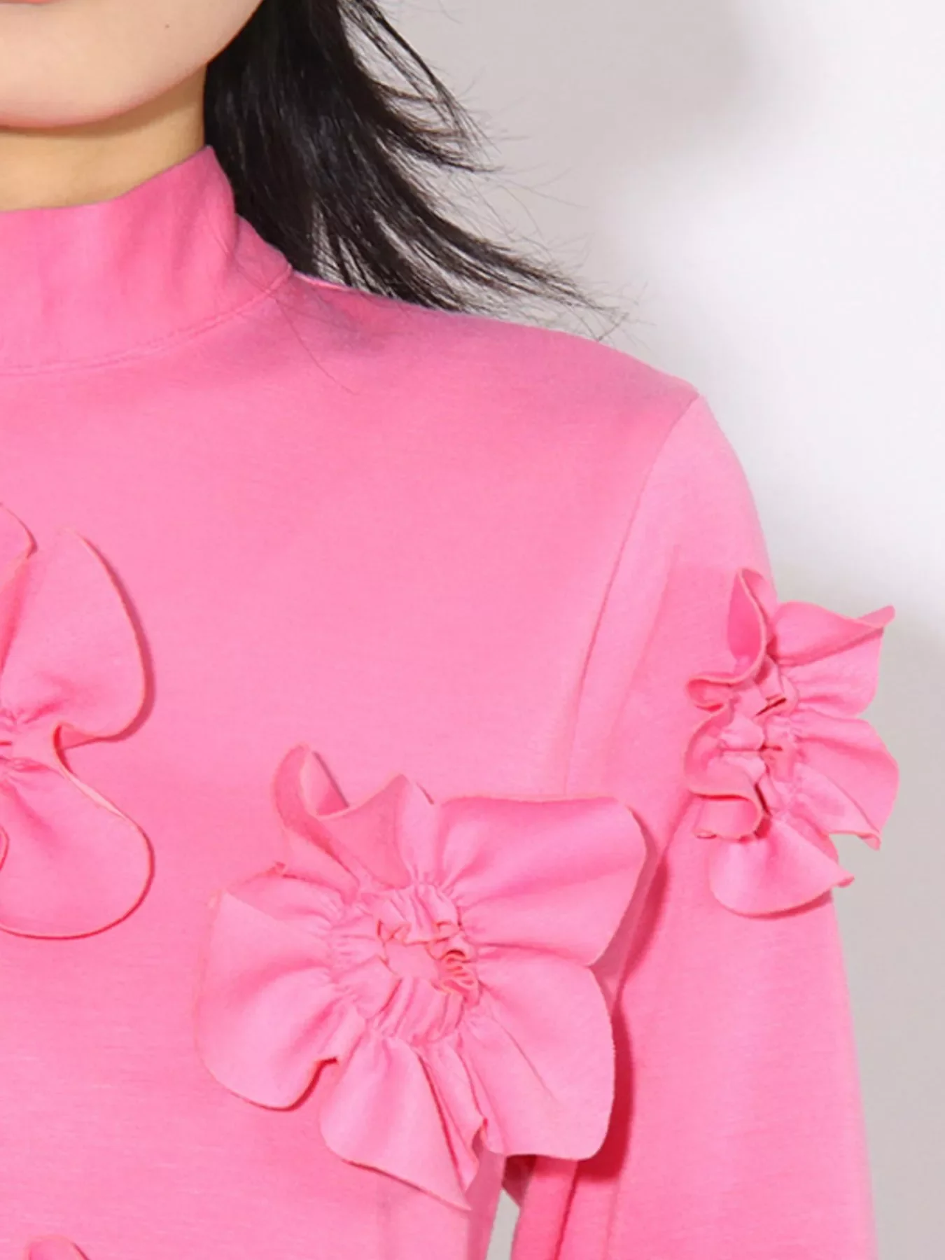 Floral Applique Long Sleeve Maxi Dress - Image 4