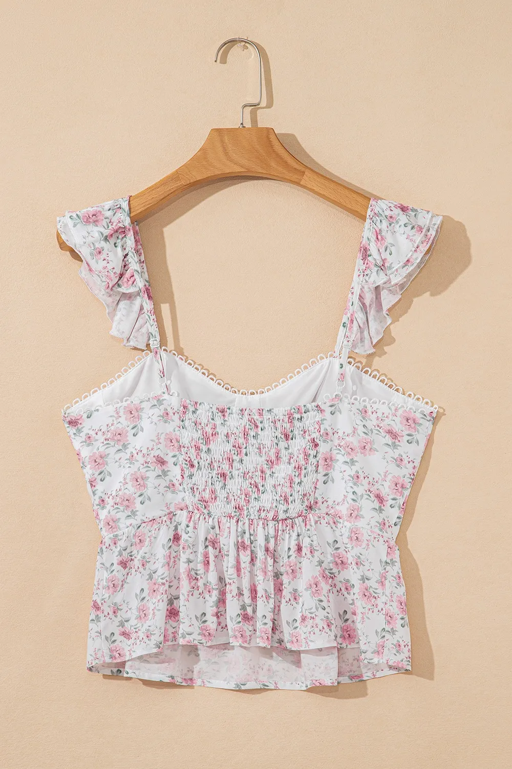 Floral Flutter Peplum Tank Top - Image 7