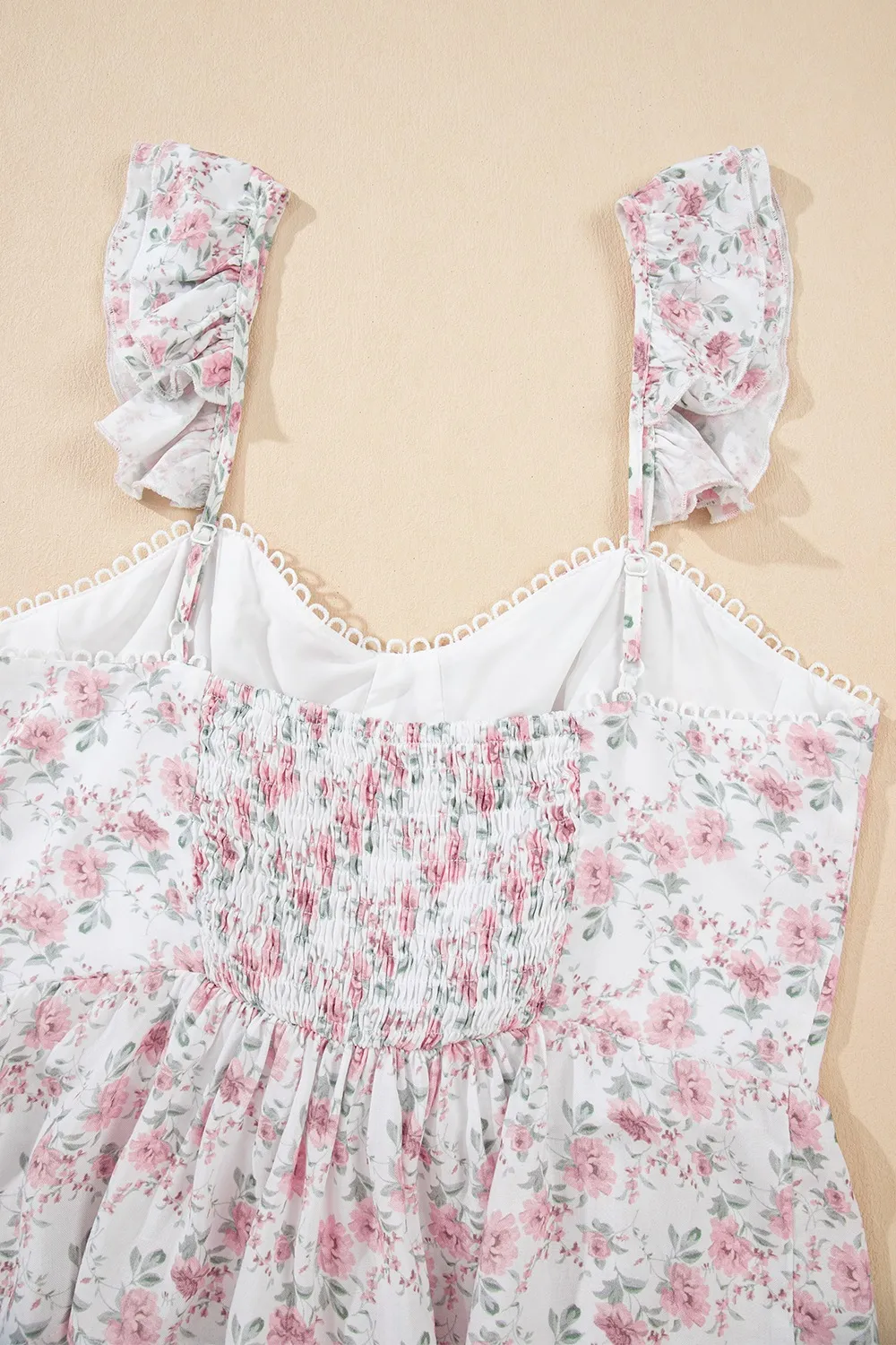 Floral Flutter Peplum Tank Top - Image 9