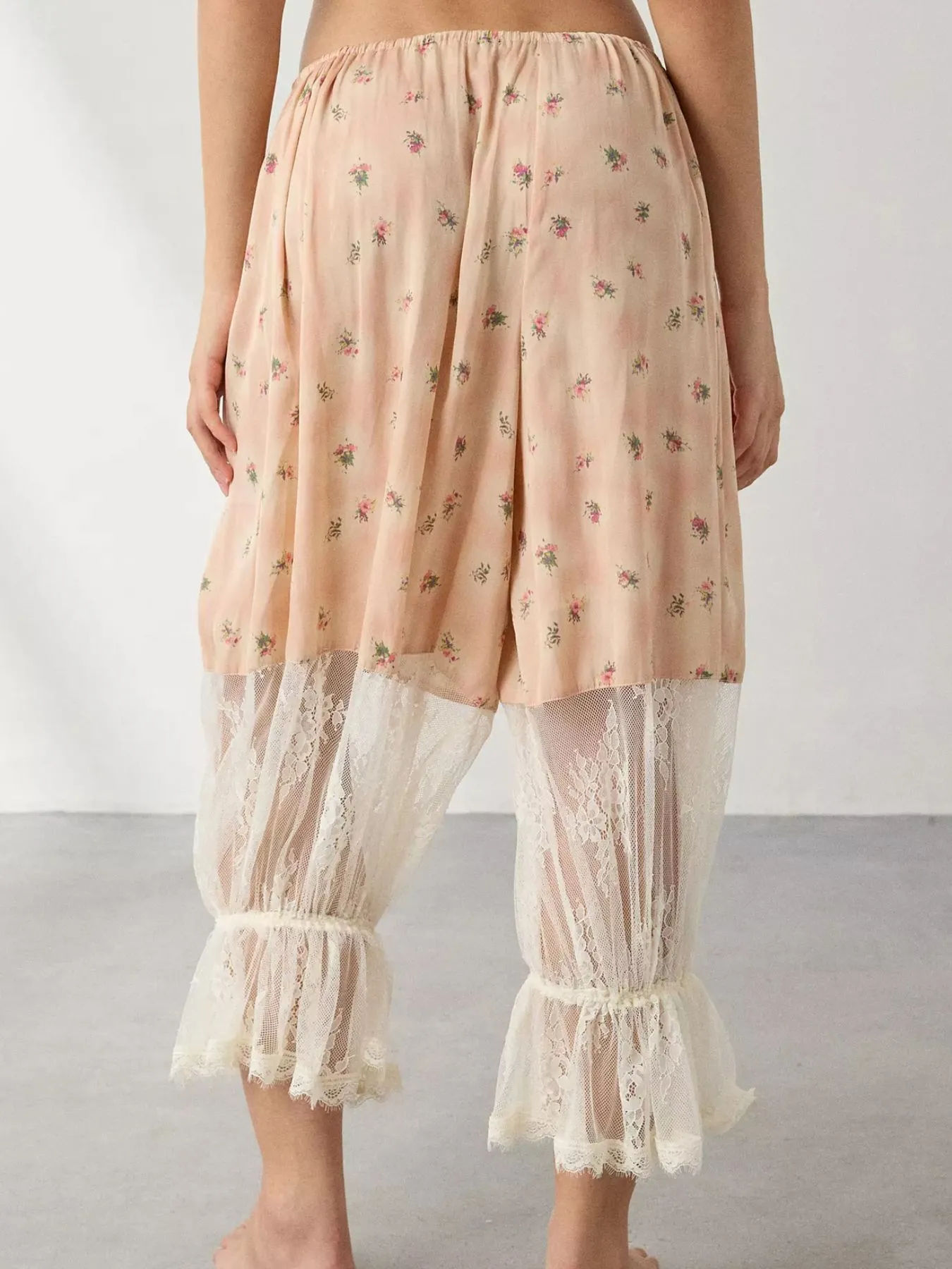 Floral Lace Patchwork Pants - Image 6