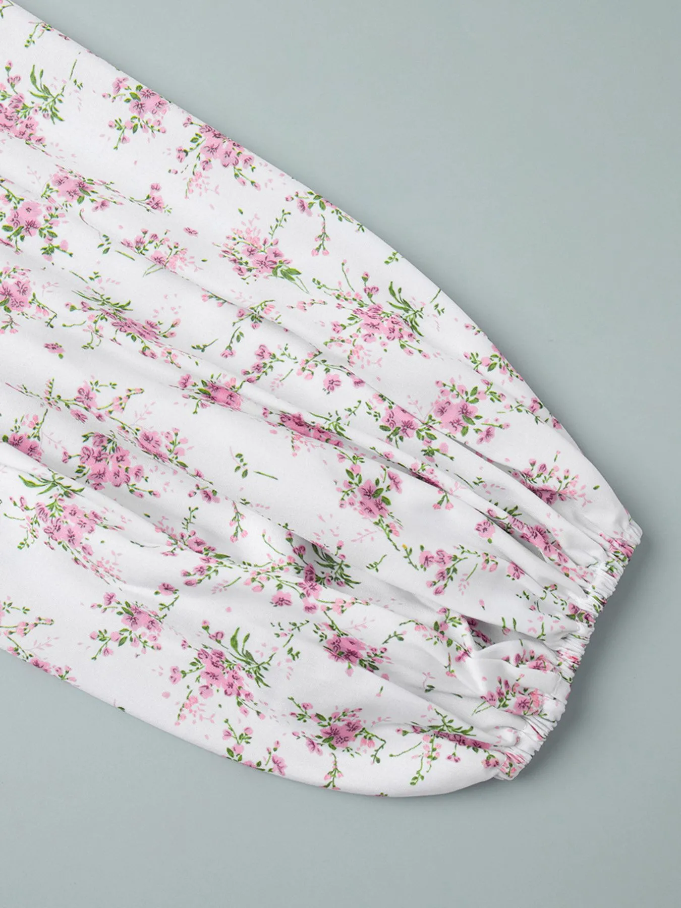 Floral Print Balloon Sleeve Dress - Image 10