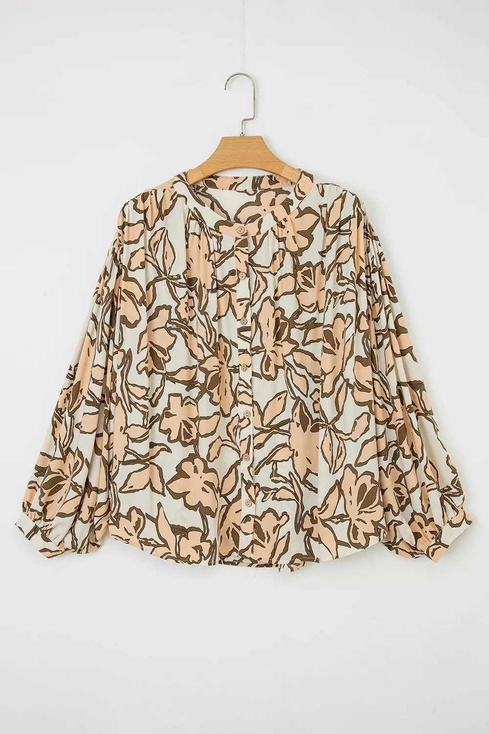 Floral Print Button-Down Long Sleeve Shirt - Image 4
